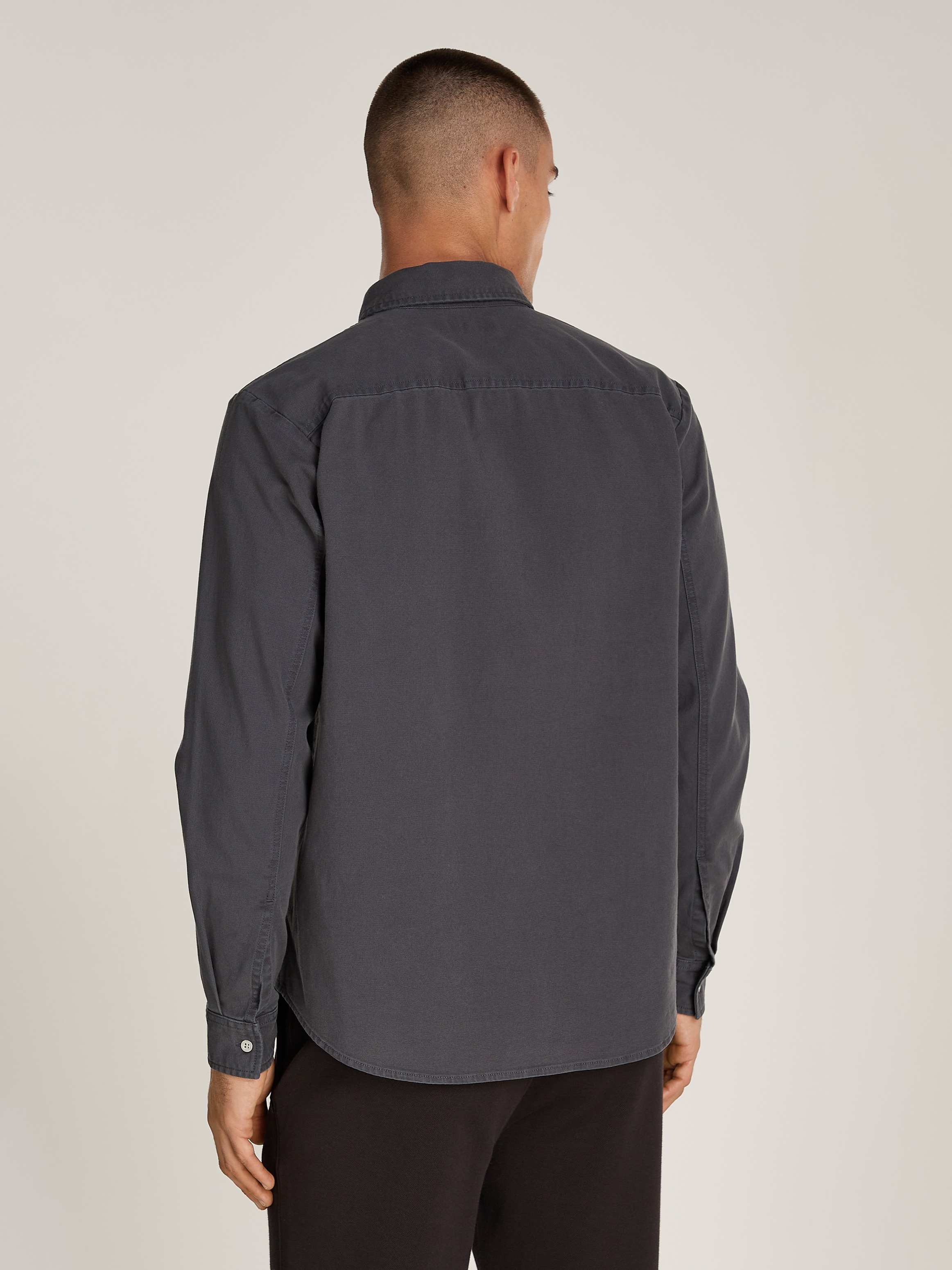 Calvin Klein Jeans Langarmhemd »GARMENT DYE SHIRT«, mit Logostickerei