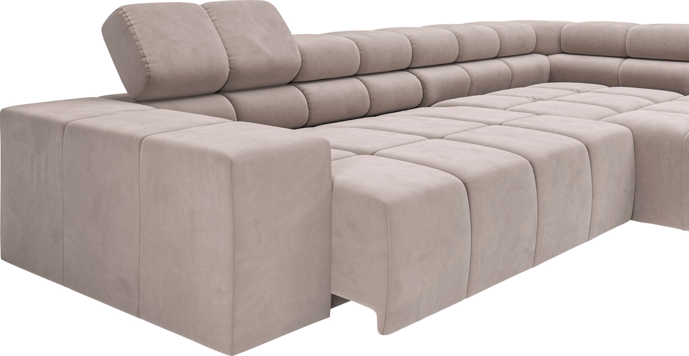 INOSIGN Ecksofa »Ancona incl. Kopfteilverstellung, Breite 319cm, L-Form«, wahlweise motorische Sitztiefenverstellung, auch in Cord + Easy Care