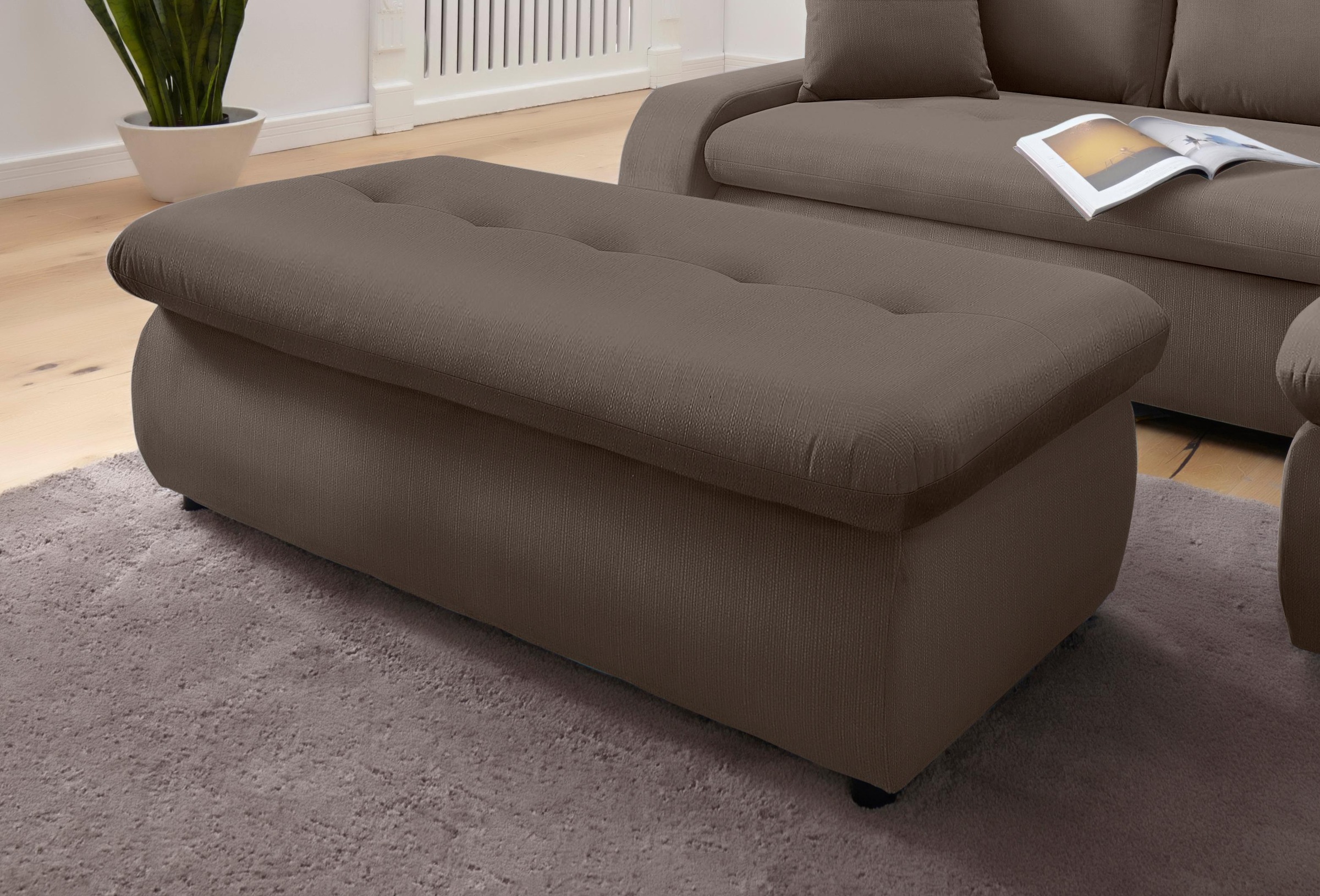 TRENDMANUFAKTUR Hocker »Indie II, bequemer Bankhocker mit Staufach unter de günstig online kaufen