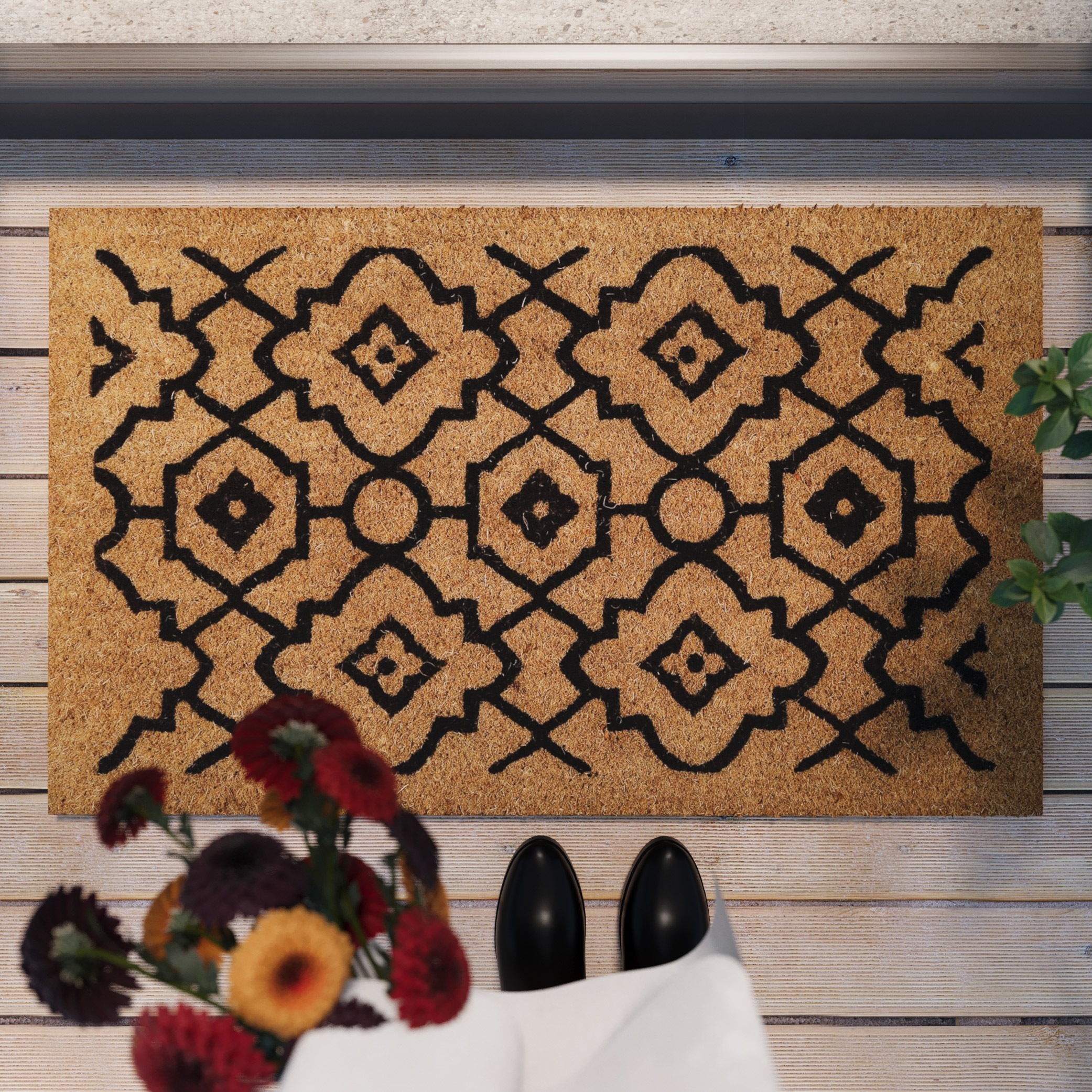 Wecon home Fußmatte »Posh Palace«, rechteckig, 18 mm Höhe, rutschfest, robu günstig online kaufen