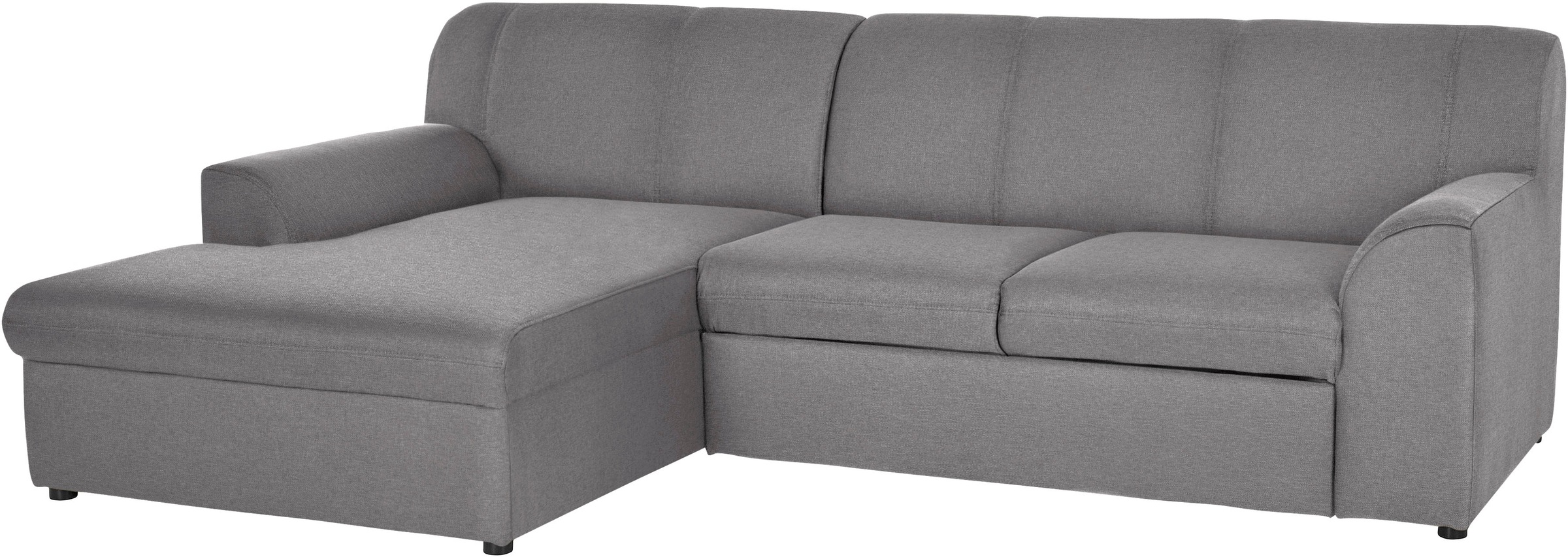 DOMO collection Ecksofa »Topper, elegant und zeitlos, kompaktes Stellmaß 245/155cm, L-Form«, mit Recamiere, wahlweise mit Schlaffunktion