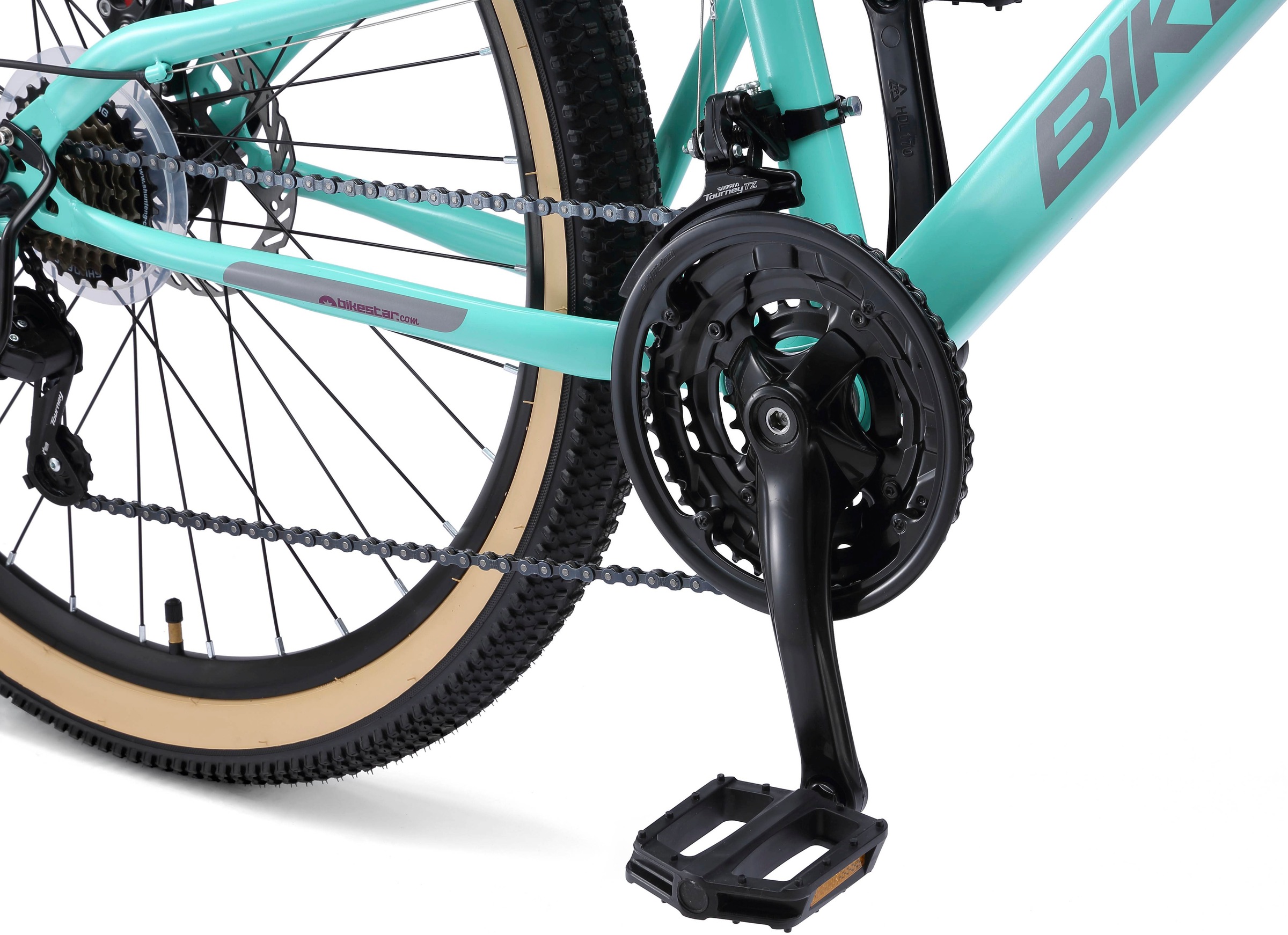 Bikestar Mountainbike 21 Gang Shimano RD-TY300 Schaltwerk Kettenschaltung für Damen und Herren, Kettenschaltung