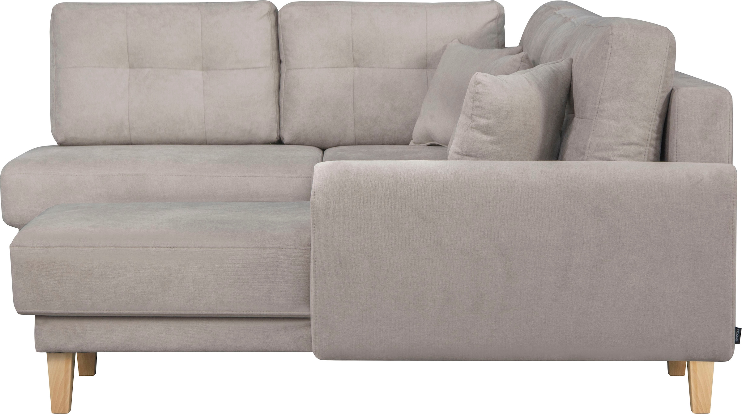 Home affaire Wohnlandschaft »TRIPLO U-Form wahlweise mit Schlaffunktion, B/T/H: 310/192/90 cm«, Schlafsofa, auch mit Bettkasten, Steppung im Rückenkissen
