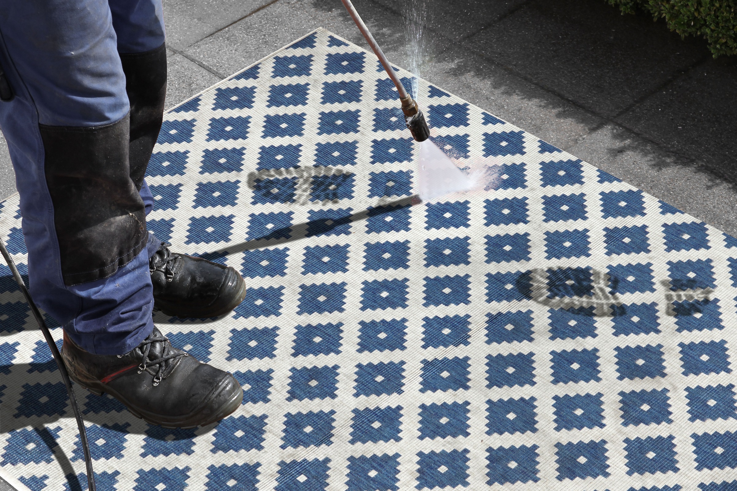 NORTHRUGS Teppich »Nizza Wendeteppich«, rechteckig, 5 mm Höhe, In-& Outdoor, Wetterfest, Balkon, Läufer, Wohnzimmer, Wasserfest