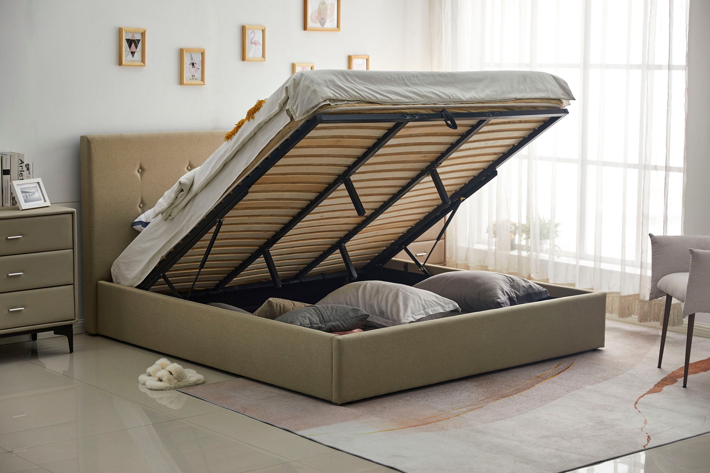 ATLANTIC home collection Polsterbett »Diane«, mit Bettkasten und Lattenrost