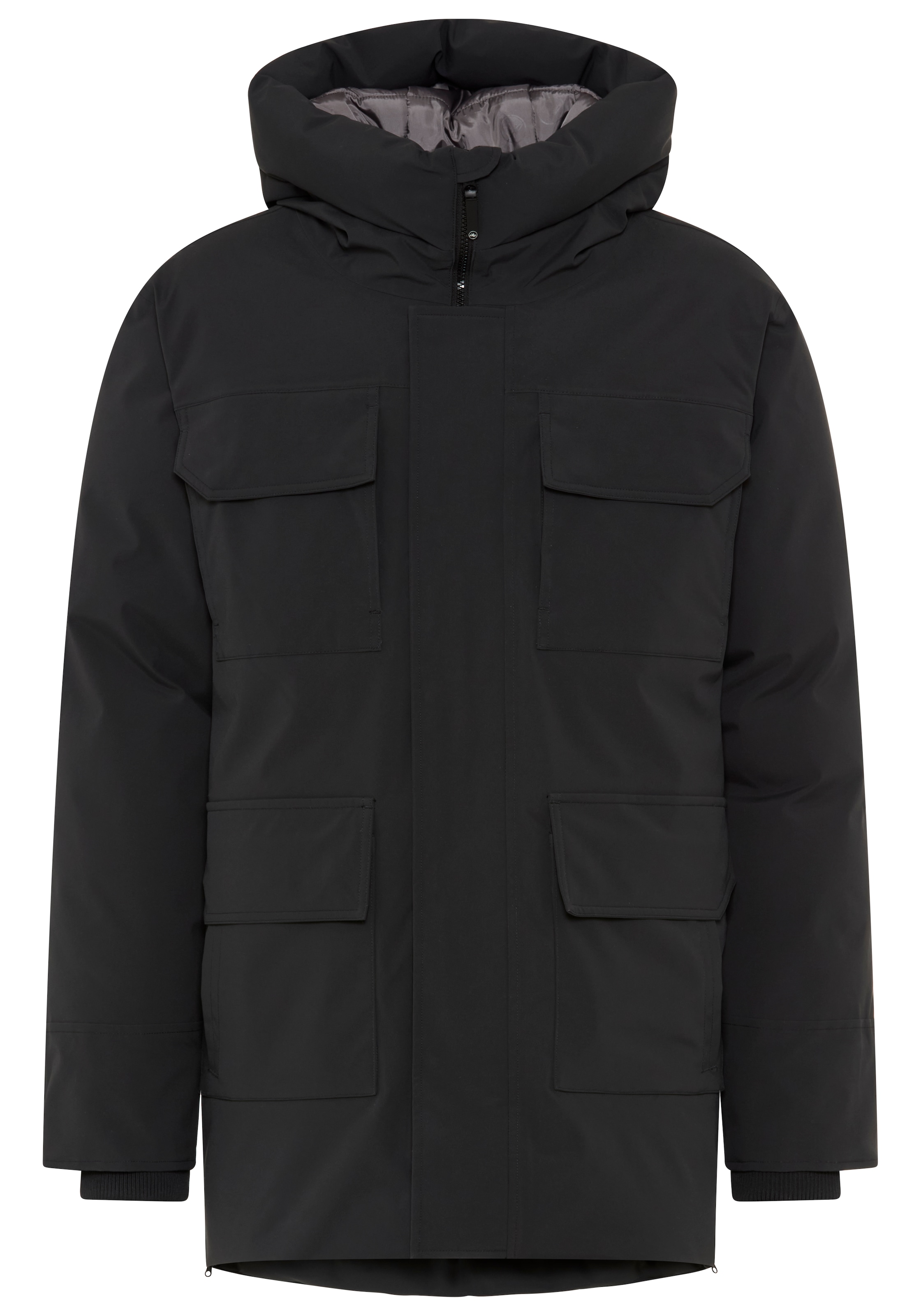 Polarino Funktionsparka mit Kapuze Ideal für den Winter mit großen Taschen und Kapuze