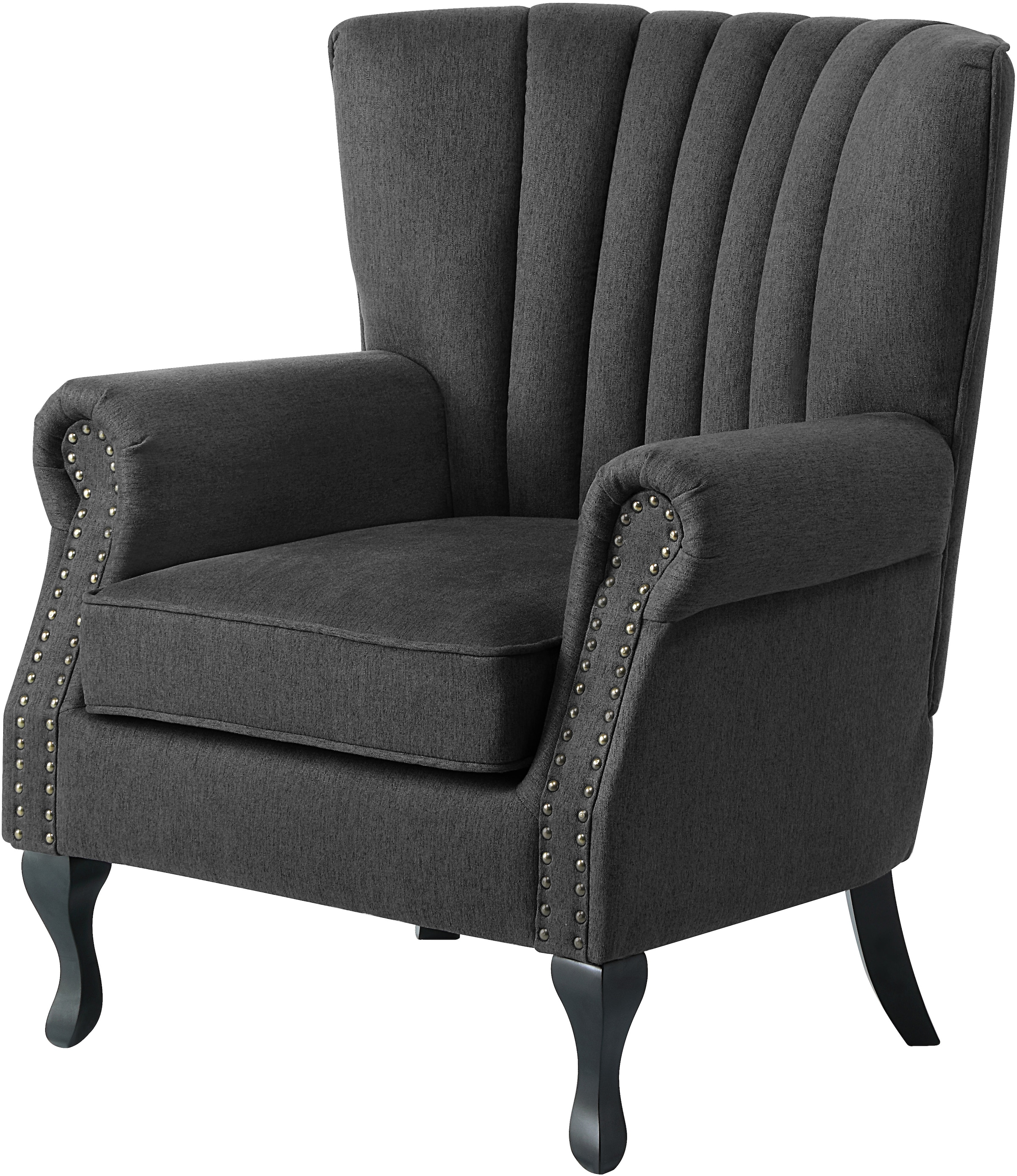 ATLANTIC home collection Sessel »TONI«, modern mit Nieten und hoher Rückenlehne