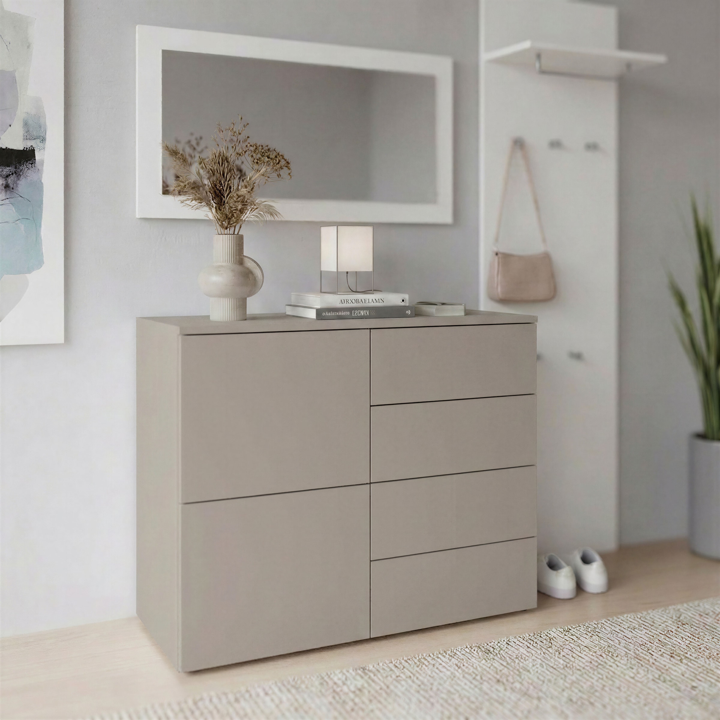 borchardt Möbel Kommode »Rova, Sideboard Breite 93 cm« Push-To-Open, verstellbare Einlegeböden, viel Stauraum, Breite 93cm