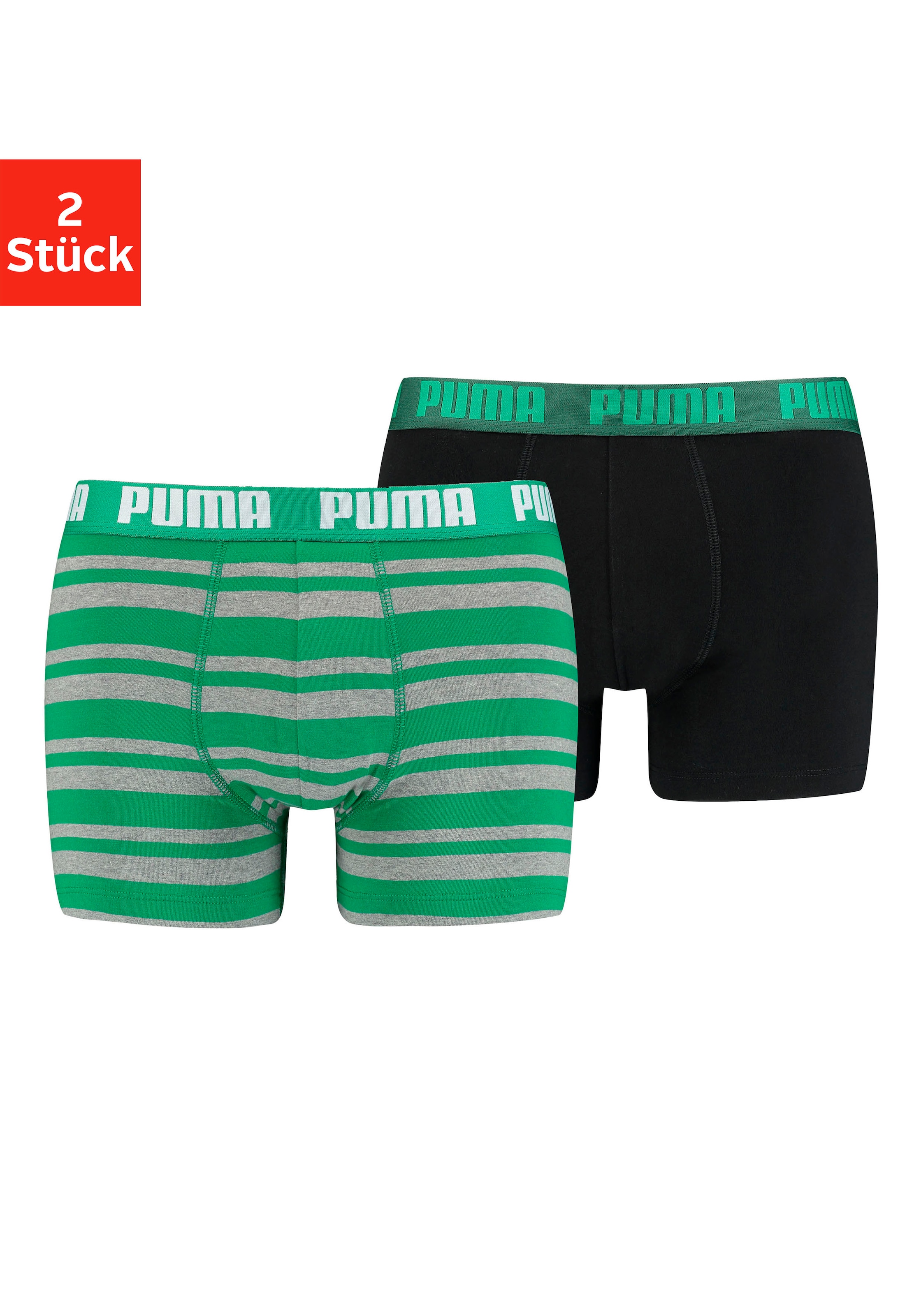 PUMA Boxer, (Packung, 2er-Pack), mit kontrastfarbigem Schriftzug günstig online kaufen