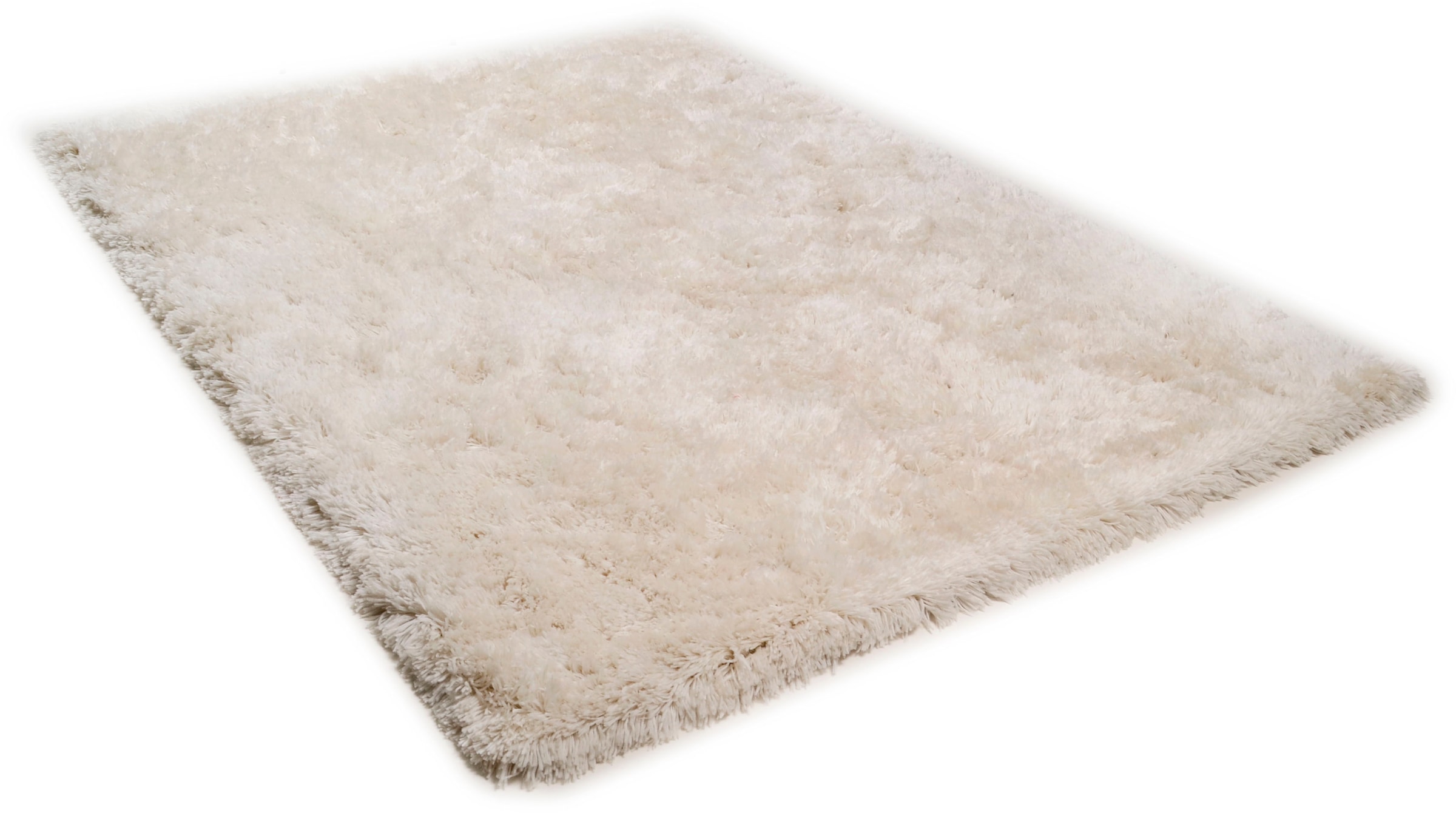 THEKO Hochflor-Teppich »Flokato« rechteckig 60 mm Höhe Uni Farben, handgetuftet, flauschig weich, Wohnzimmer