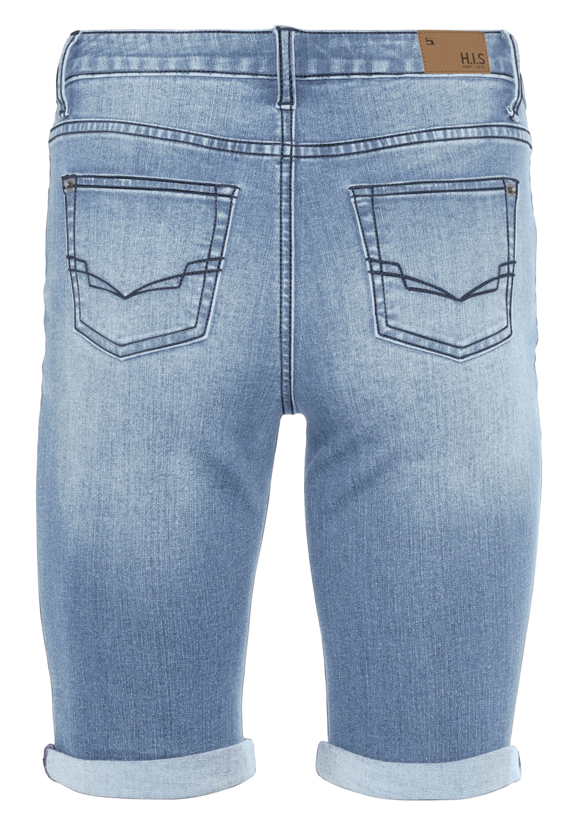 H.I.S Jeansshorts »duffyHS«, schmale Beinform, krempelbare Beinabschlüsse, normale Leibhöhe