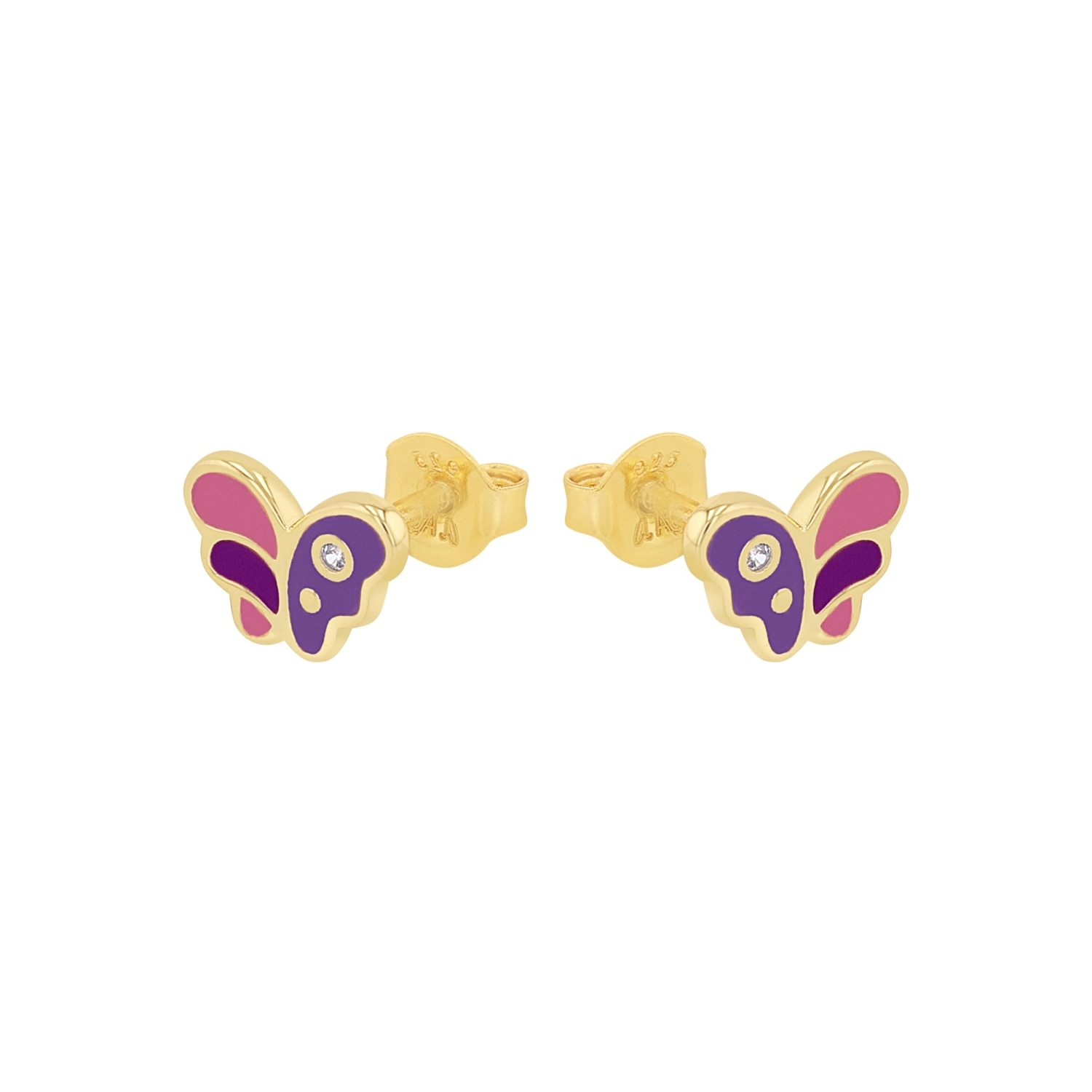 Prinzessin Lillifee Paar Ohrstecker »Schmetterlinge, 2037950«, mit Zirkonia (synth.)