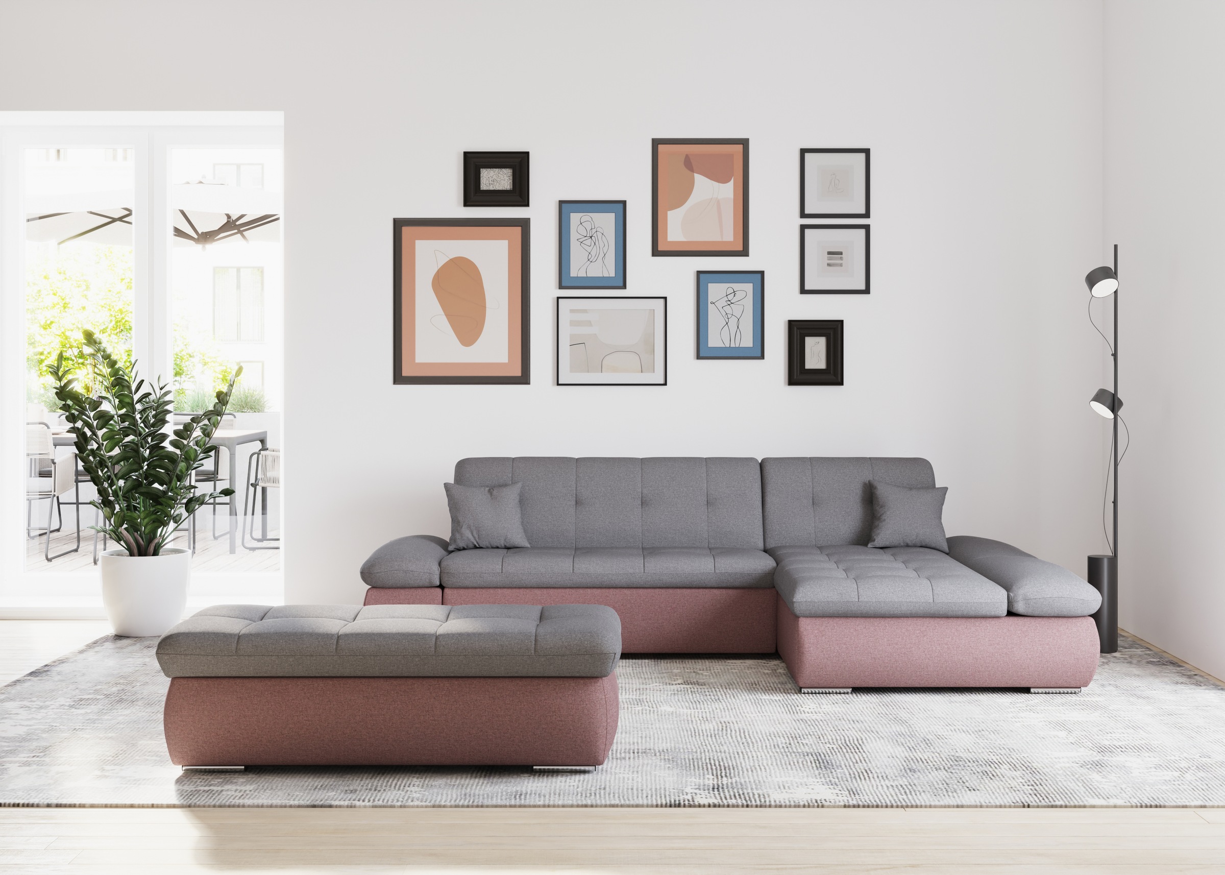 DOMO collection Ecksofa »Moric, L-Form, XXL-Sofa - Breite 300cm«, wahlweise günstig online kaufen
