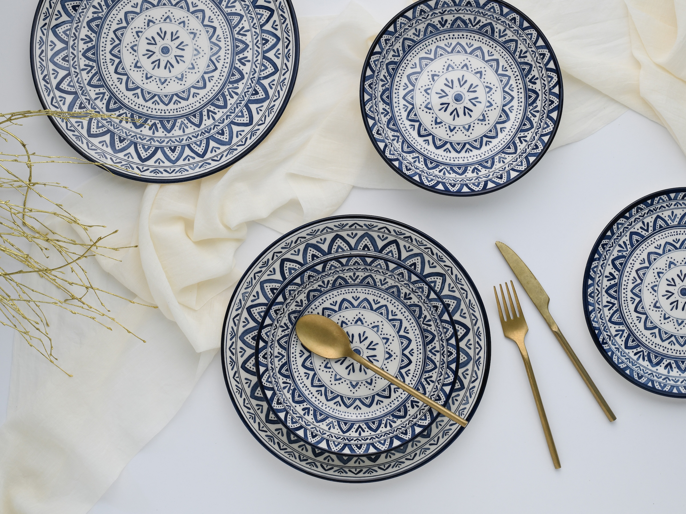 CreaTable Teller-Set »Mexico, Tellerset 18-tlg«, (Set, 18 tlg.), Traditionelle Motive