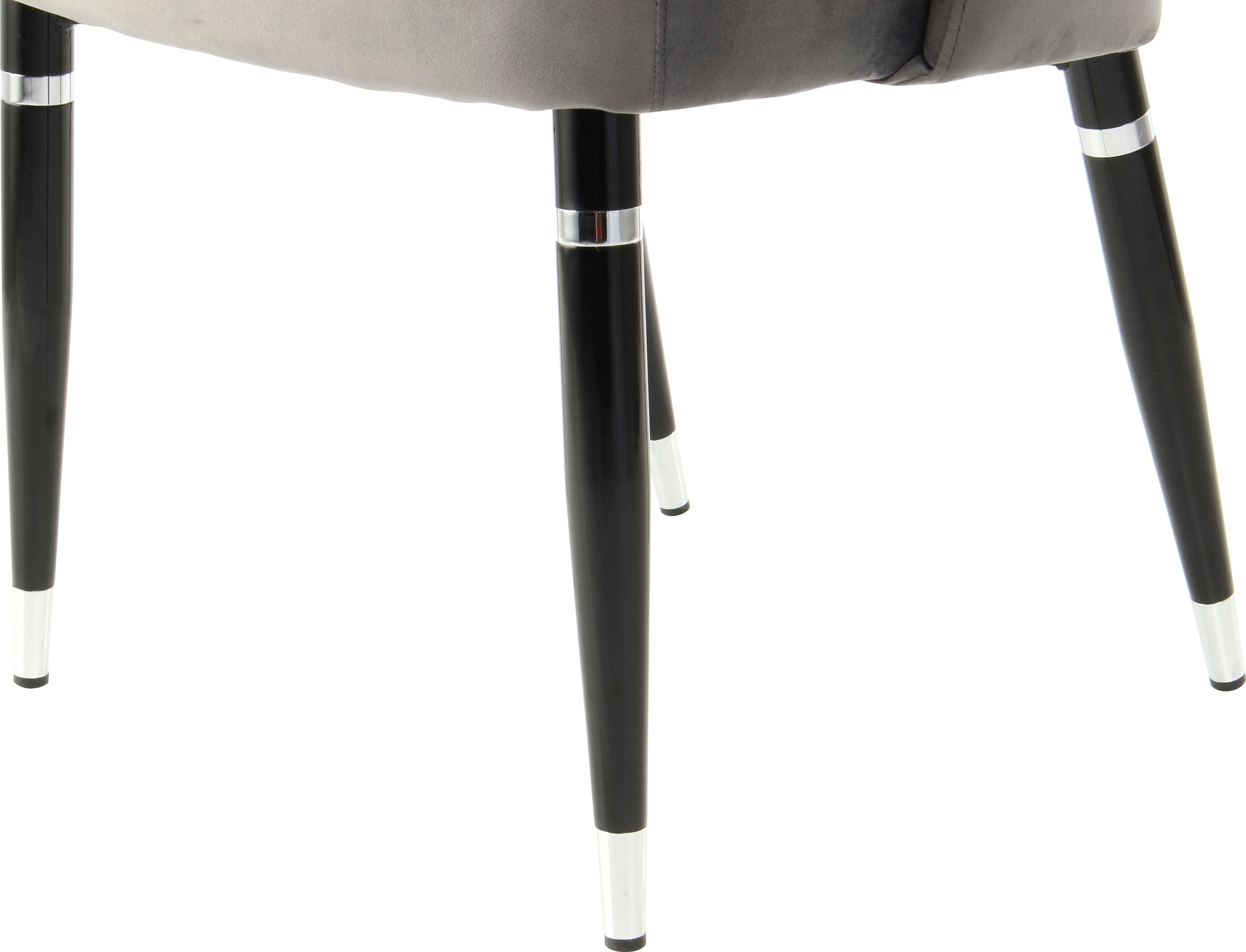 Kayoom Polsterstuhl »Stuhl Courtney 525 2er-Set, 2er-Set Stühle, komfortables Sitzgefühl« (Set) 2 Stk.samtweicher Bezug, modern, weicher Stoffbezug