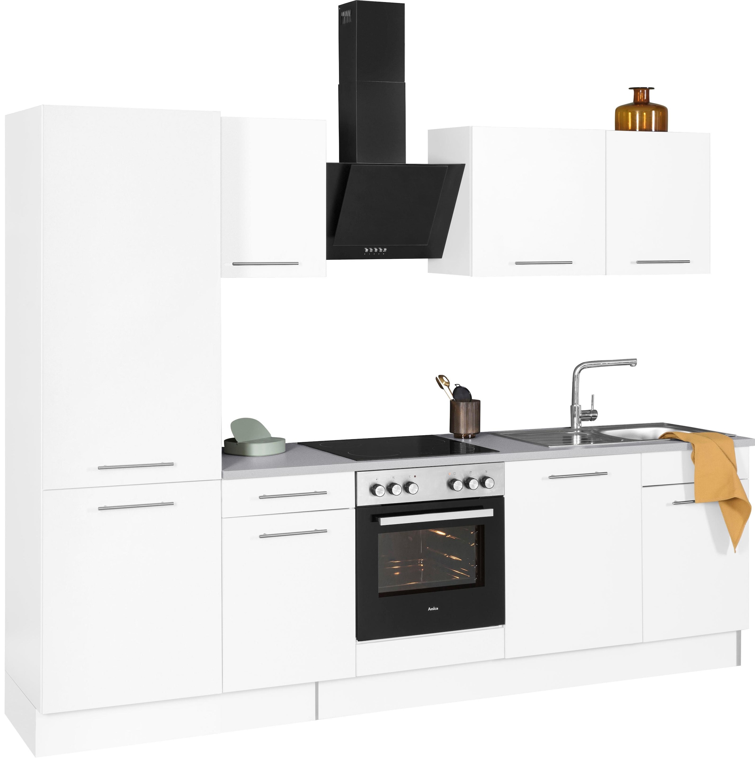 wiho Küchen Küchenzeile »Ela«, Breite 280 cm, Soft-Close-Funktion, höhenverstellbare Füße