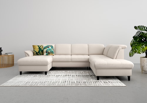 Sit&more Wohnlandschaft »Maggiore U-Form« Wahlweise Mit Kopfteilverstellung, Bettfunktion Und Stauraum