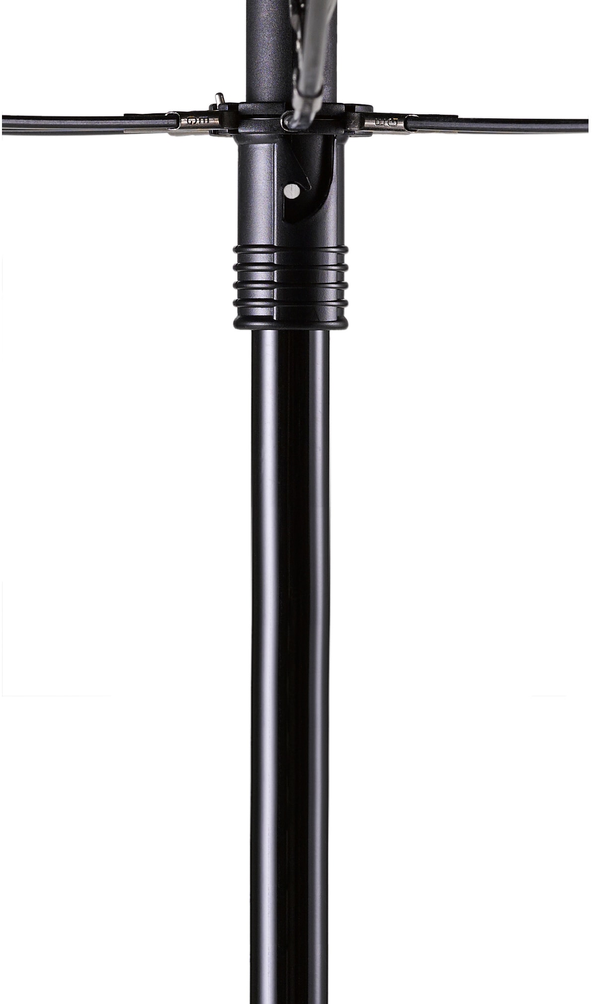 EuroSCHIRM® Taschenregenschirm »teleScope handsfree, rot«, zweifach ausziehbarer Schaft, handfrei tragbar