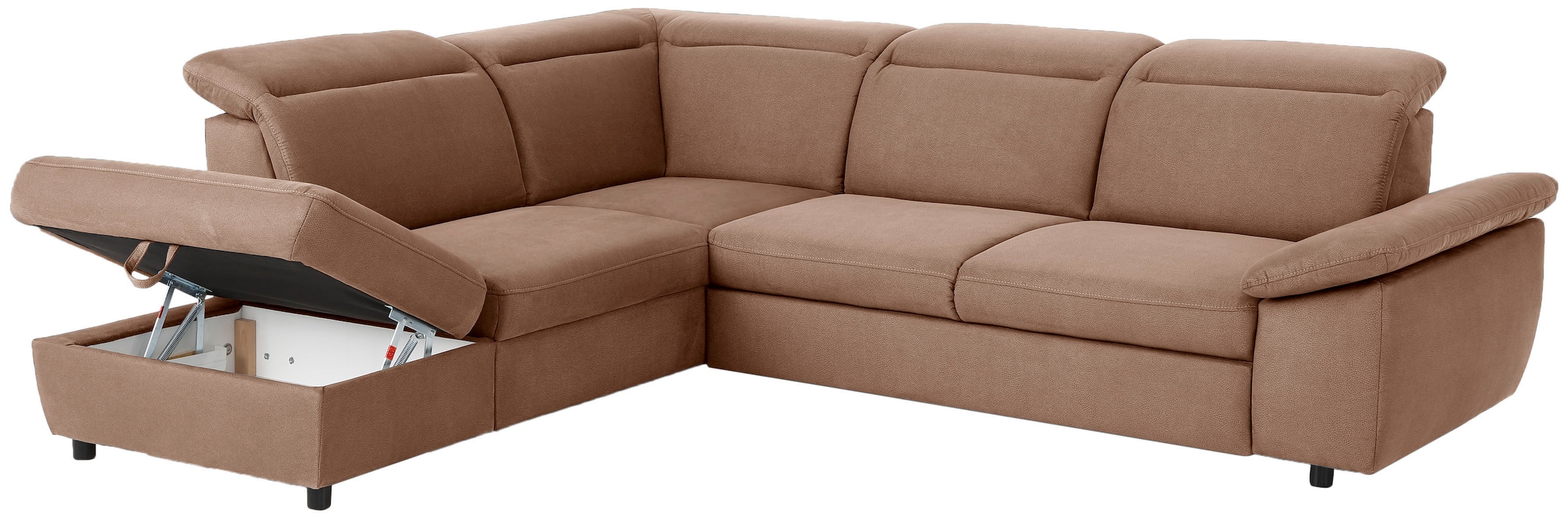 Home affaire Ecksofa »Mauritius L-Form«, mit Ottomane, mit Kopfteil- und Armlehnverstellung