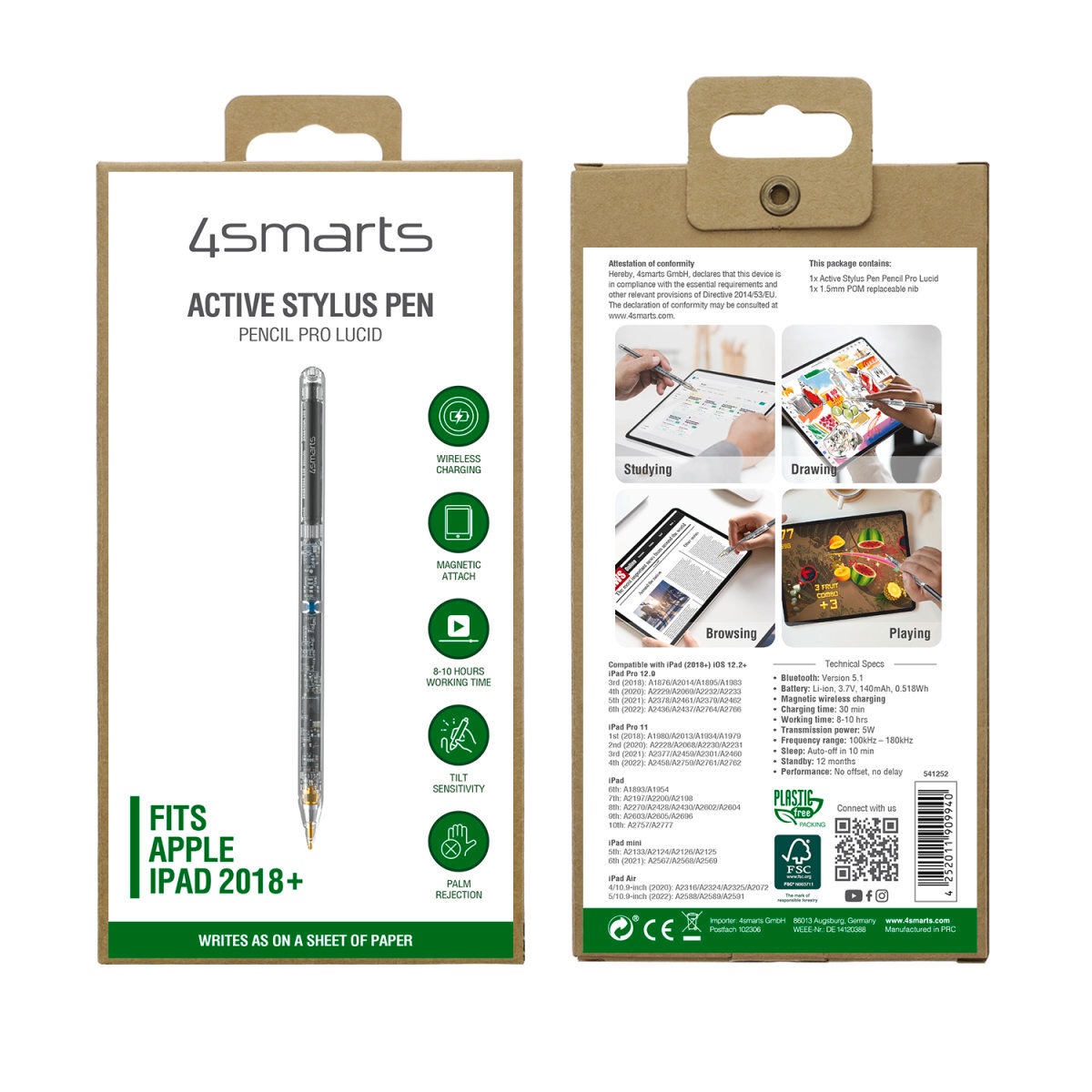 4smarts Eingabestift »Aktiver Eingabestift Pencil Pro Lucid«