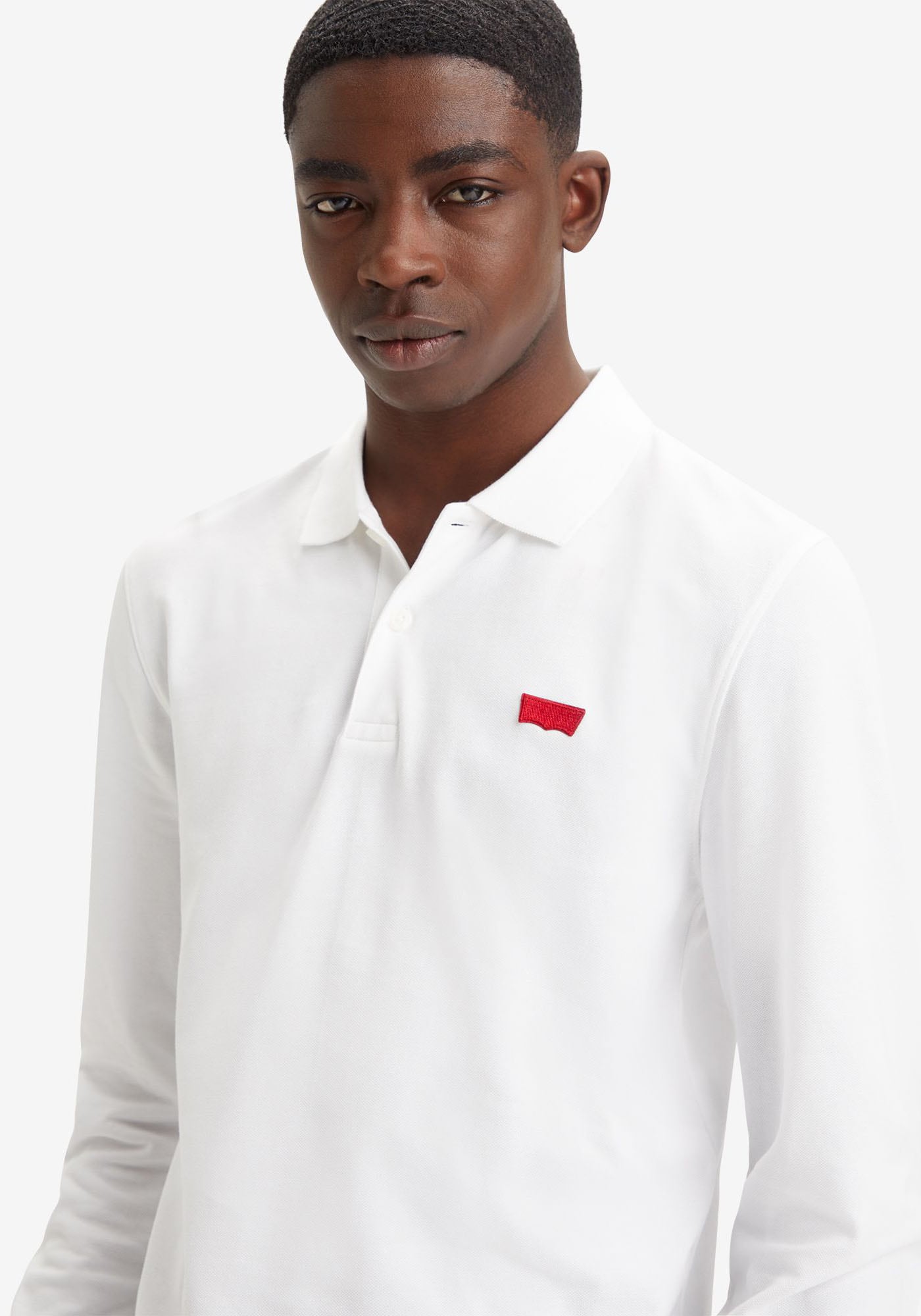 Levi's® Langarm-Poloshirt, mit Logo Stickerei