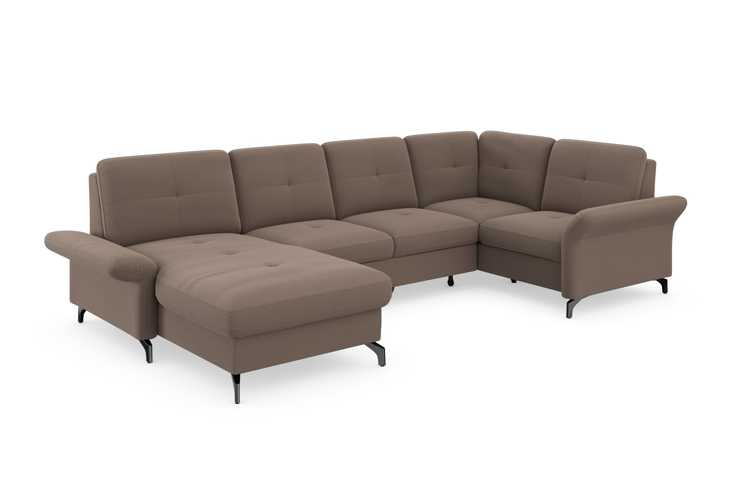 Places of Style Wohnlandschaft Calando U-Form, wahlweise mit Bettfunktion, günstig online kaufen