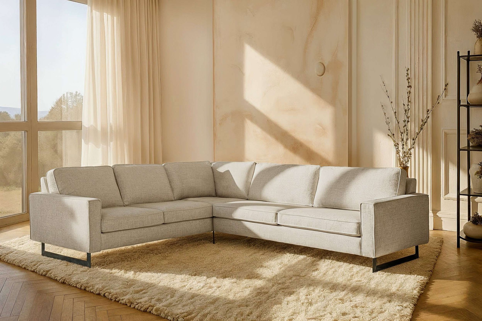 Home affaire Ecksofa »Pinto, XXL, 250/290 cm, langer Schenkel, Ottomane« Co günstig online kaufen