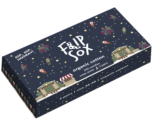 Flip Sox Socken 3 Paar,  aus gekämmter Baumwolle, mit feinem Maschenbild