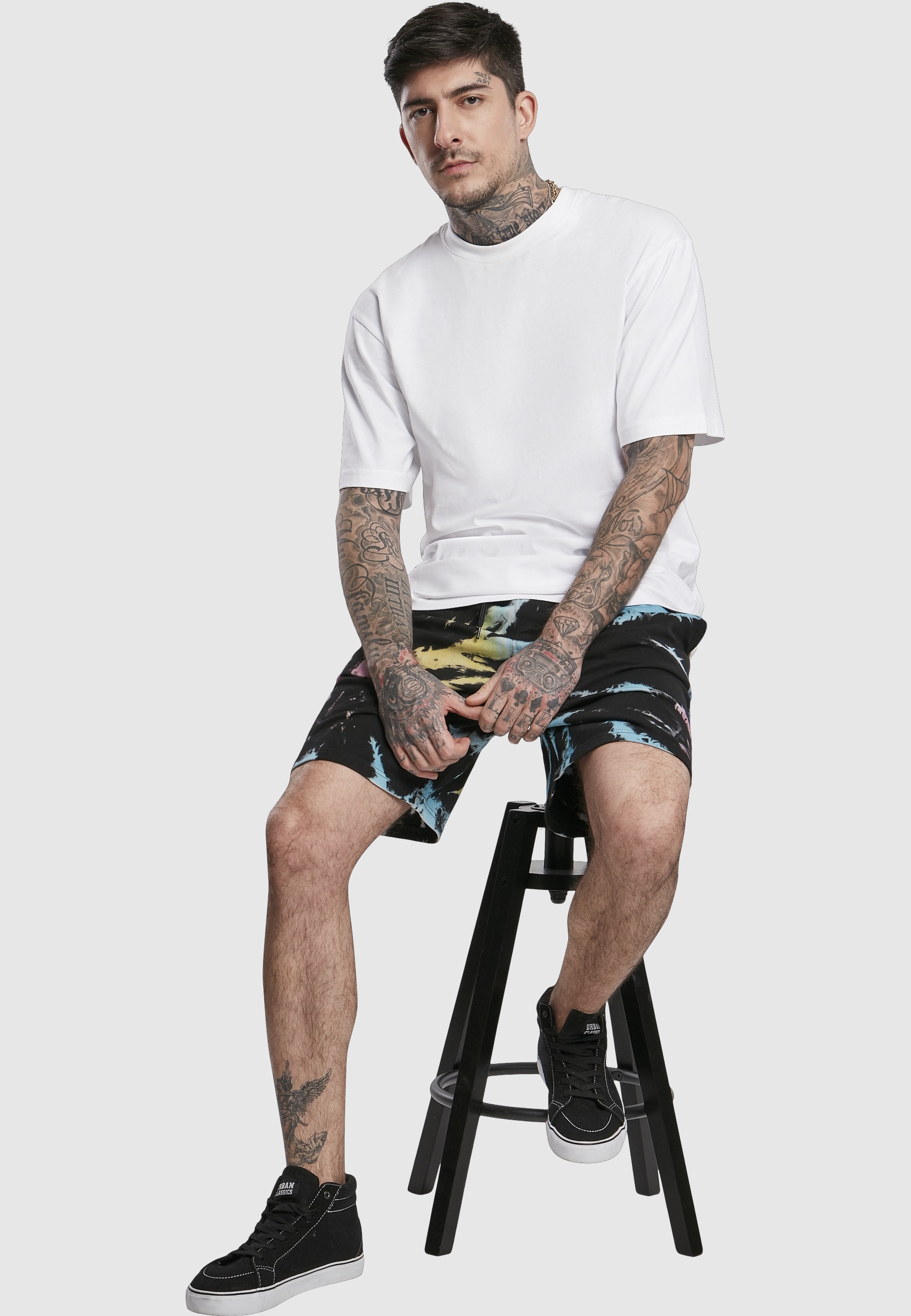 URBAN CLASSICS Stoffhose »Urban Classics Herren Tie Dye Sweat Shorts«