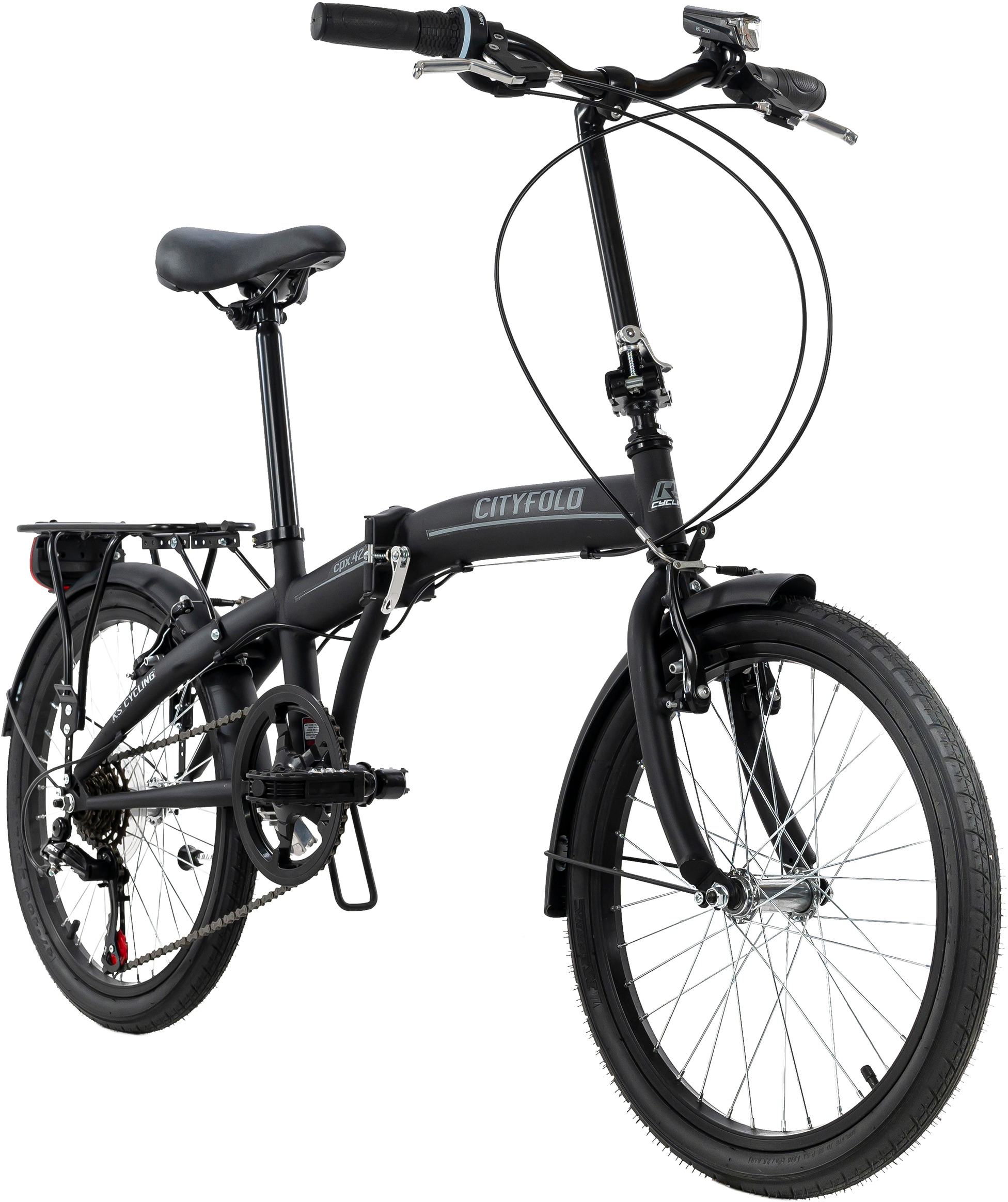 KS Cycling Faltrad »Cityfold«, 6 Gang, Shimano, Tourney Schaltwerk, Kettenschaltung, für Damen und Herren, Kettenschaltung