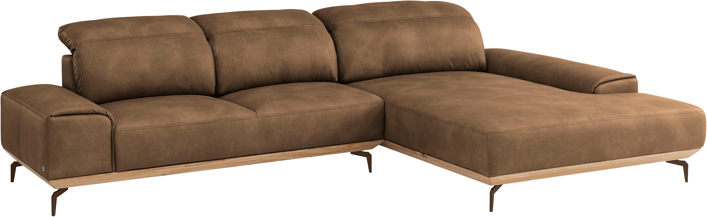 Musterring Wohnlandschaft »MR 2490«, Bronze-Fuß, Sitzhöhe 48cm, wahlweise mit Funktionen, Maße 342 x 207 cm