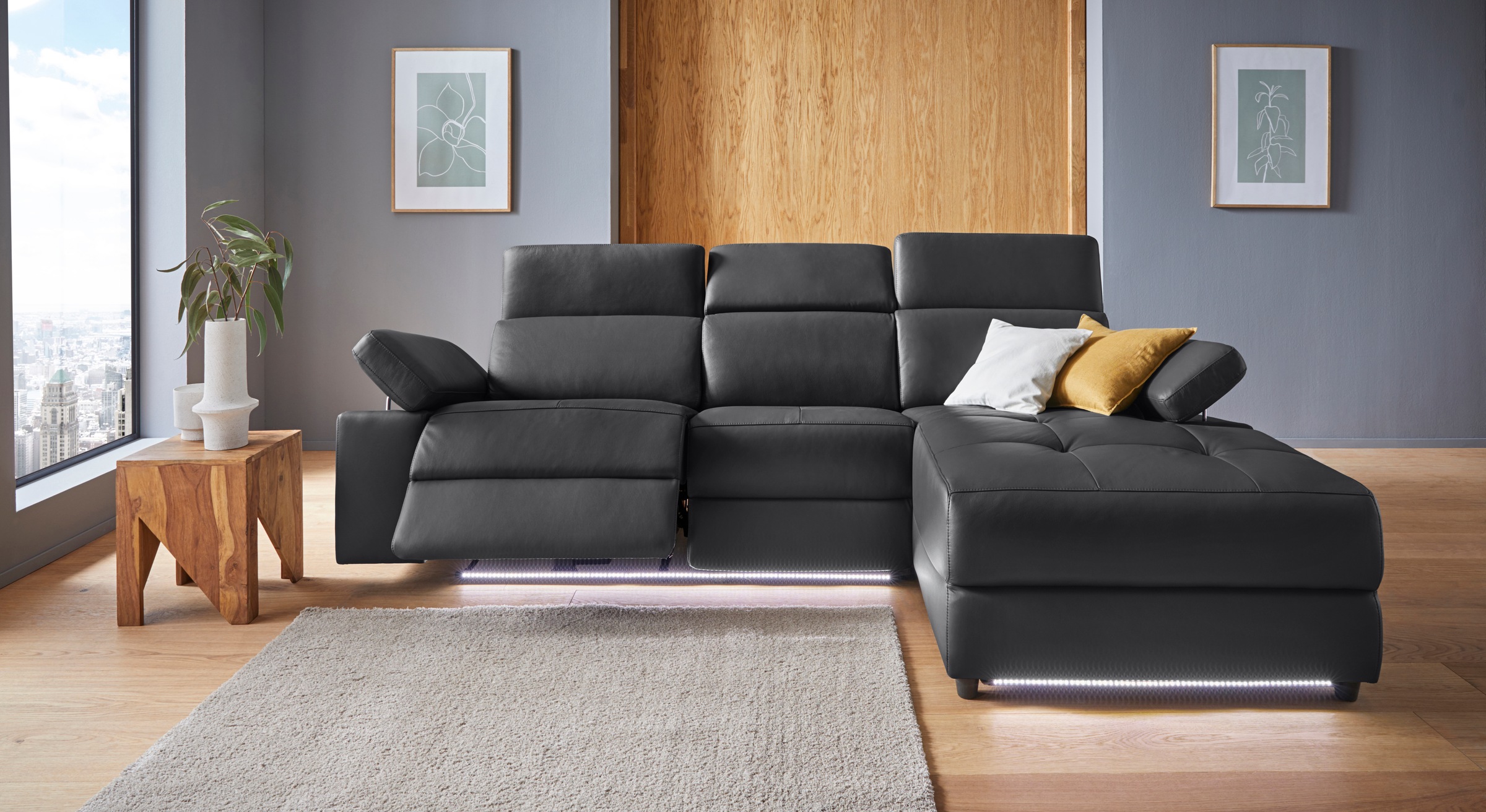 Home affaire Ecksofa »Kilado, L-Form,« mit Relaxfunktion, verstellbarer Arm günstig online kaufen