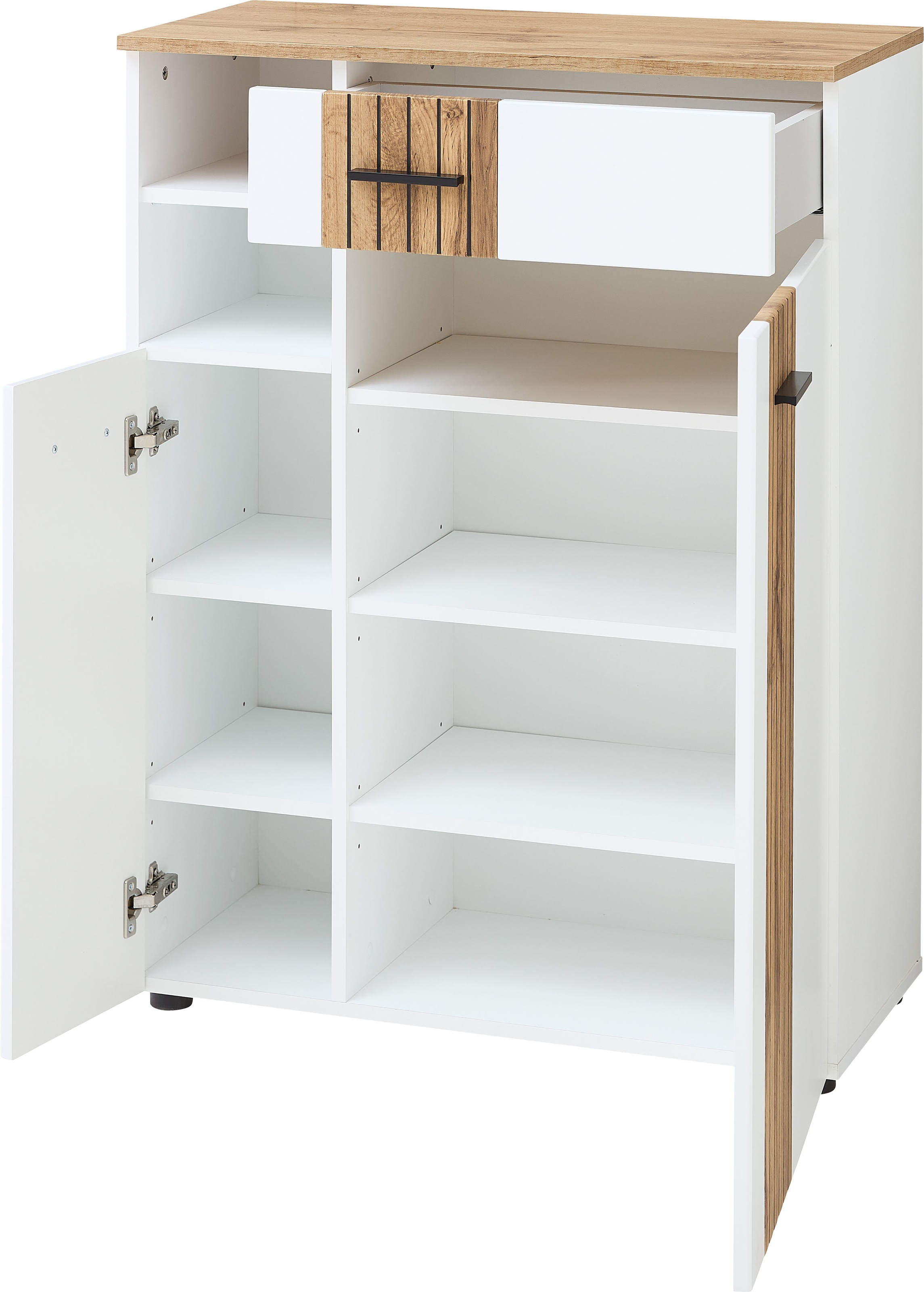 Innostyle Schuhschrank »Schuhschrank Sparks, 80x106x38cm (B/H/T)«, (1 St.), 2 türig, 1 Schubkaste, 1 offene Fächer, Softclose