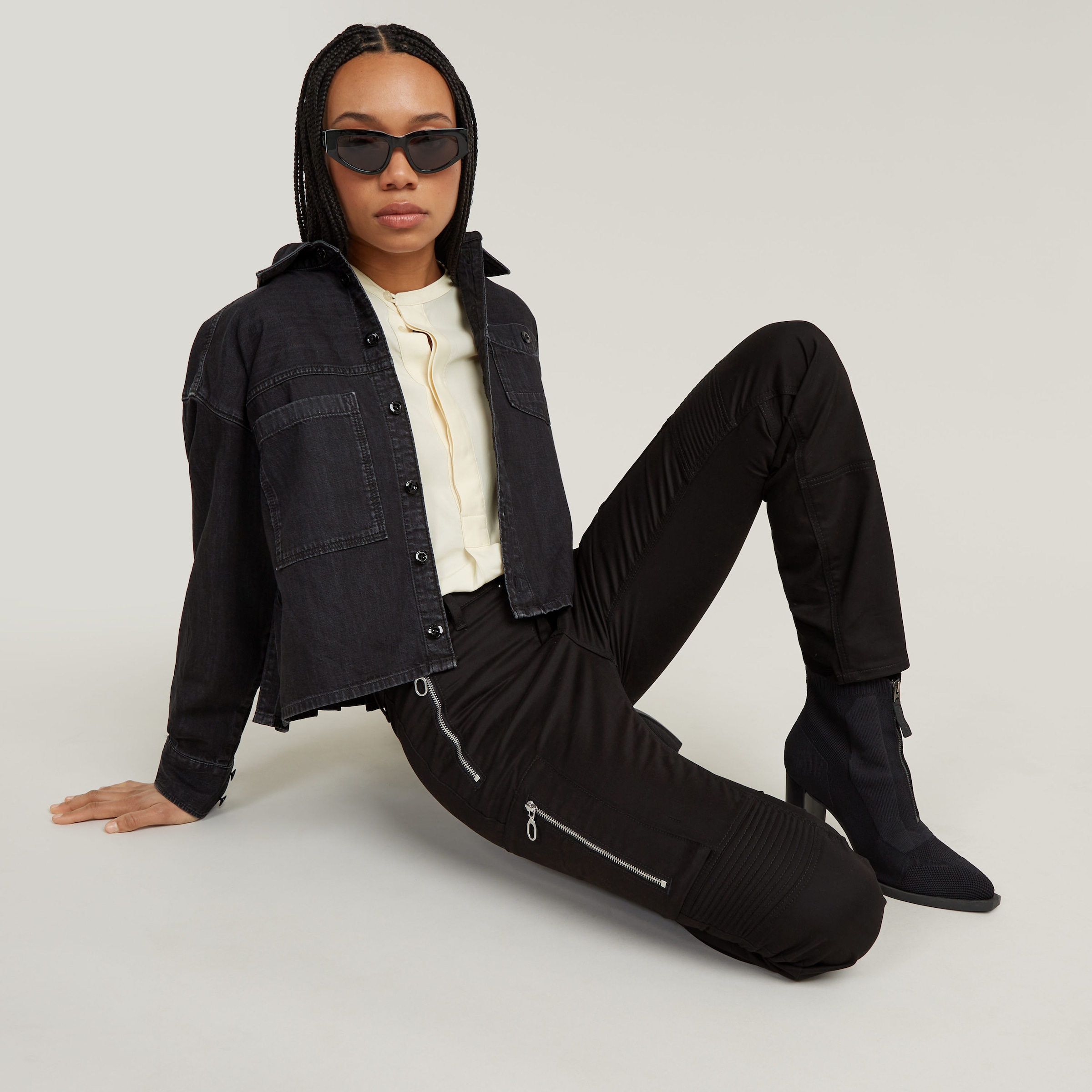 G-STAR Bikerhose »Biker Skinny Cargo«  mit kontrastfarbenen Reißverschlüssen