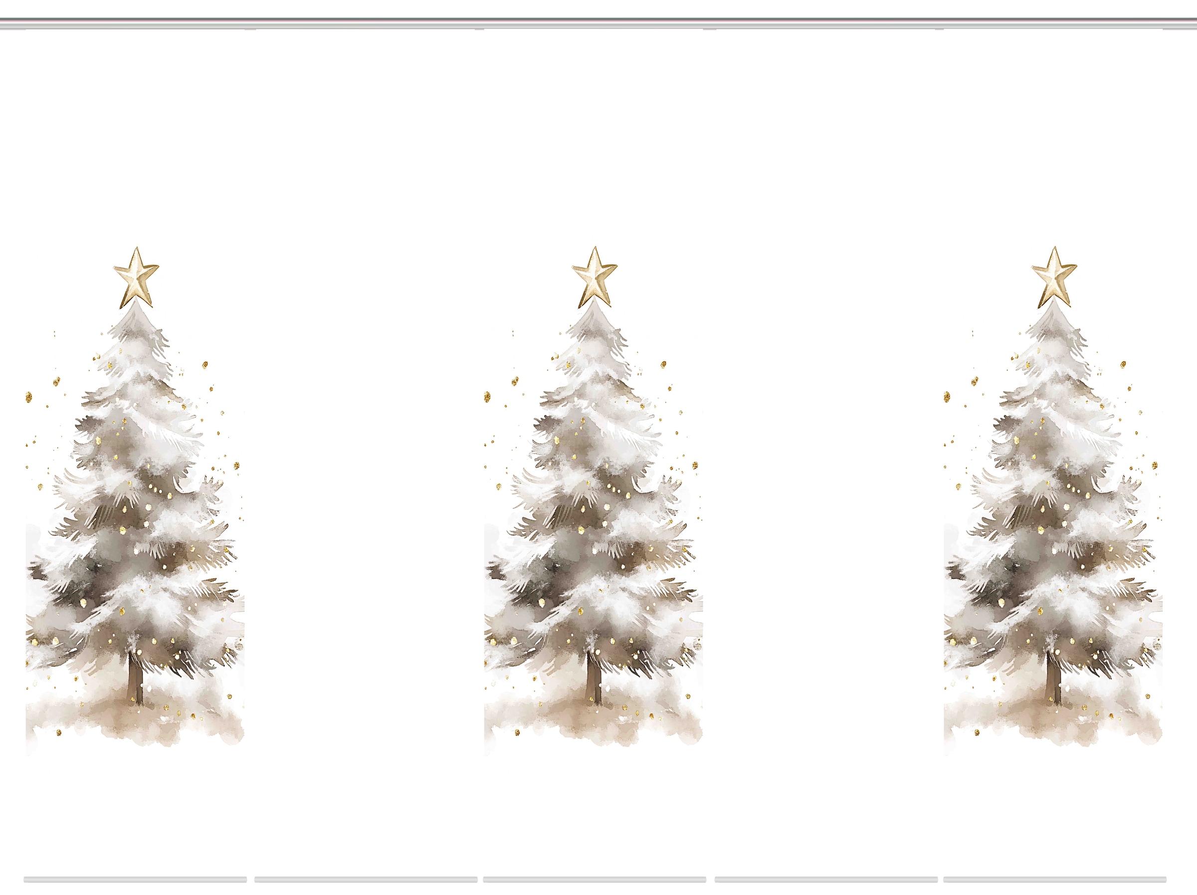 HOME WOHNIDEEN Schiebegardine »CHRISTMAS TREE« Paneelwagen 5 Stk. tlg. SET, Schiebewand, Dekostoff, Digitaldruck