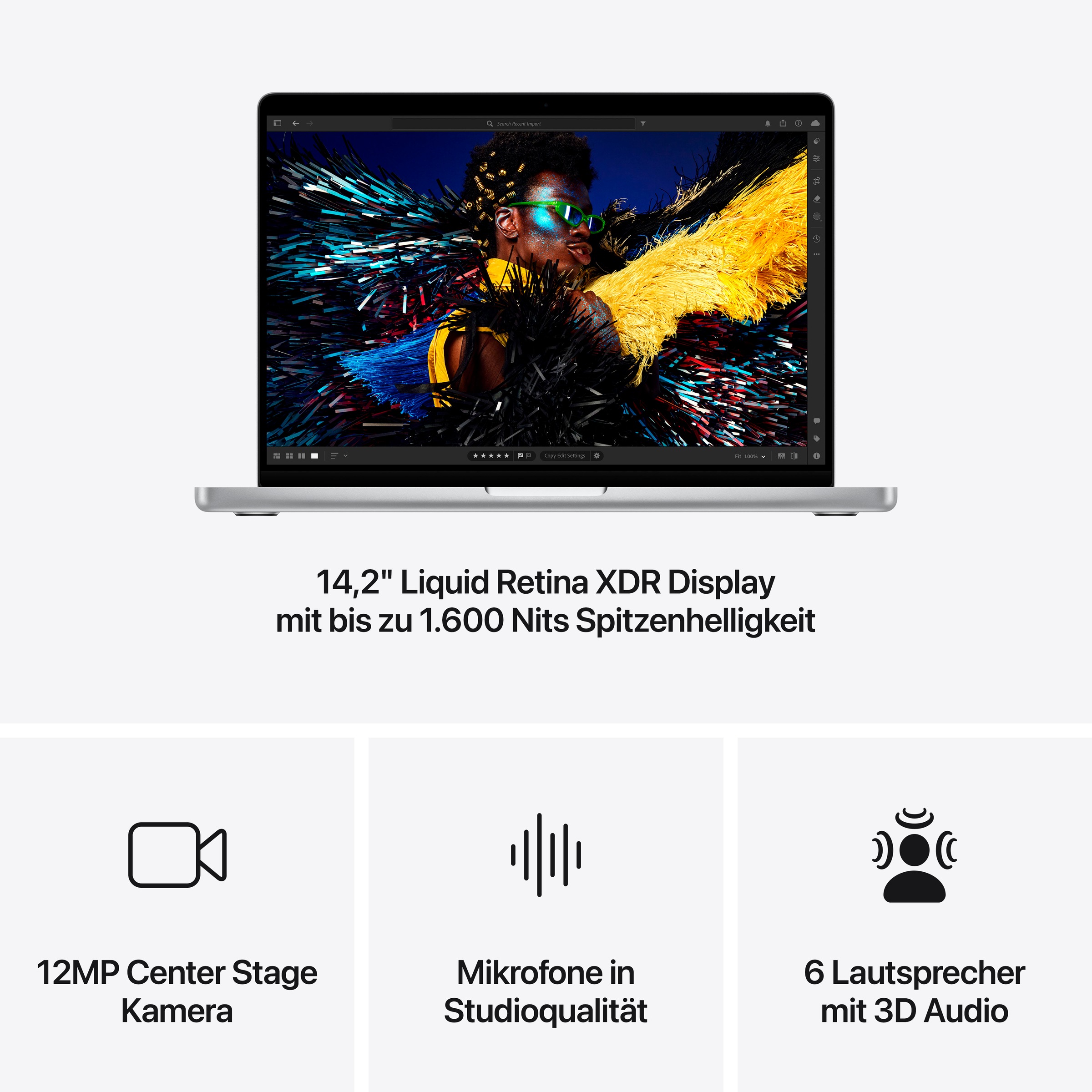 Apple Notebook »MacBook Pro 14'' CTO«, 35,97 cm, / 14,2 Zoll, Apple, M4, 10-Core GPU, 1000 GB SSD