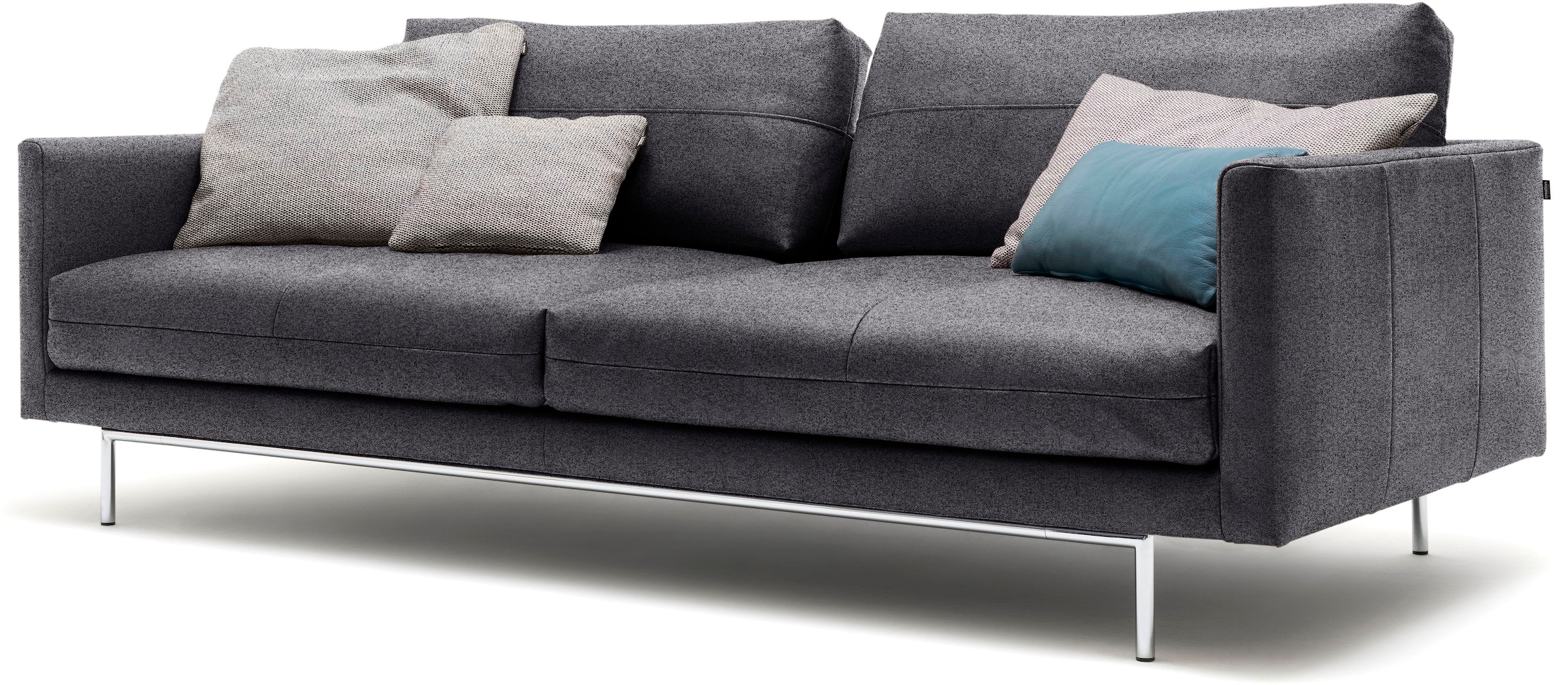 Creation BY ROLF BENZ 3-Sitzer »CR.414, Designsofa, edles Sofa, Loungesofa, Ledersofa, klares Design«, aus Leder oder Chenille, erstklassiger Sitzkomfort, legere Polsterung