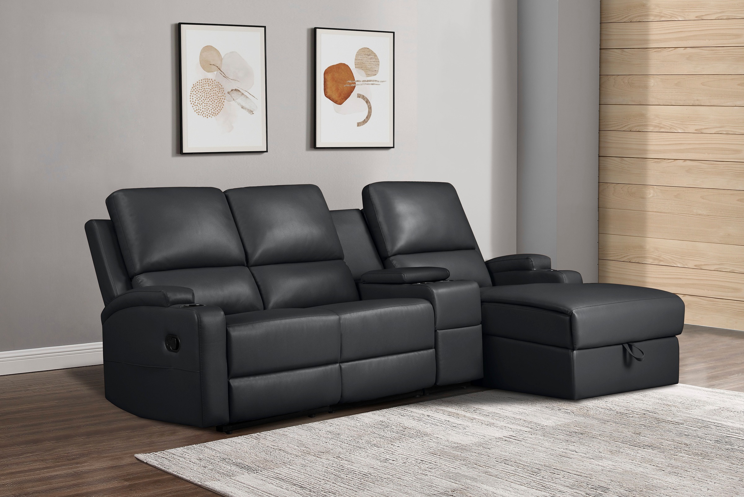 Home affaire Ecksofa »NAPORI Multimediasofa, 3er Kinosessel XXL, L-Form, 3 günstig online kaufen