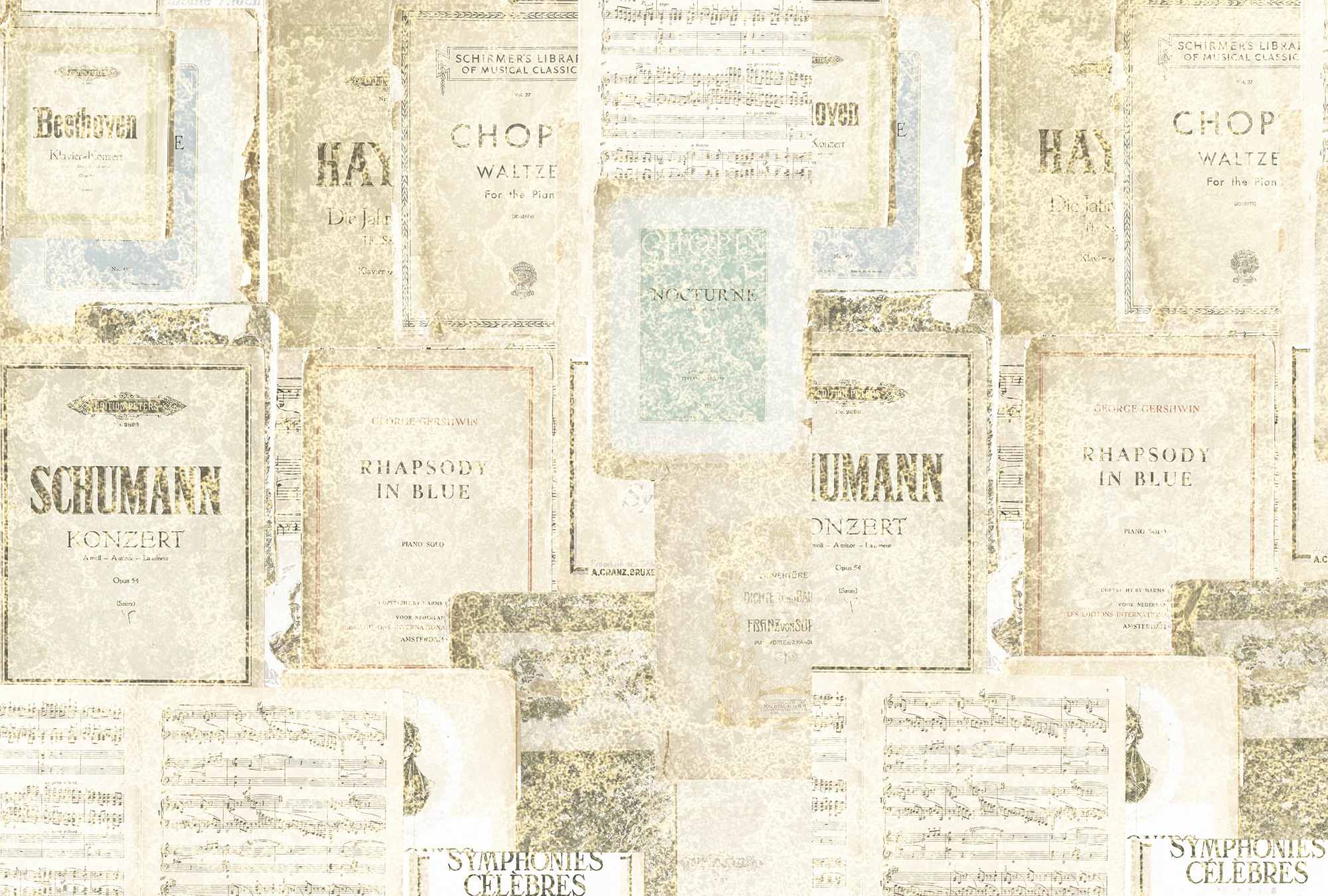 Architects Paper Fototapete »Atelier 47 Sheet of Music 2« glatt Vlies, Wand günstig online kaufen