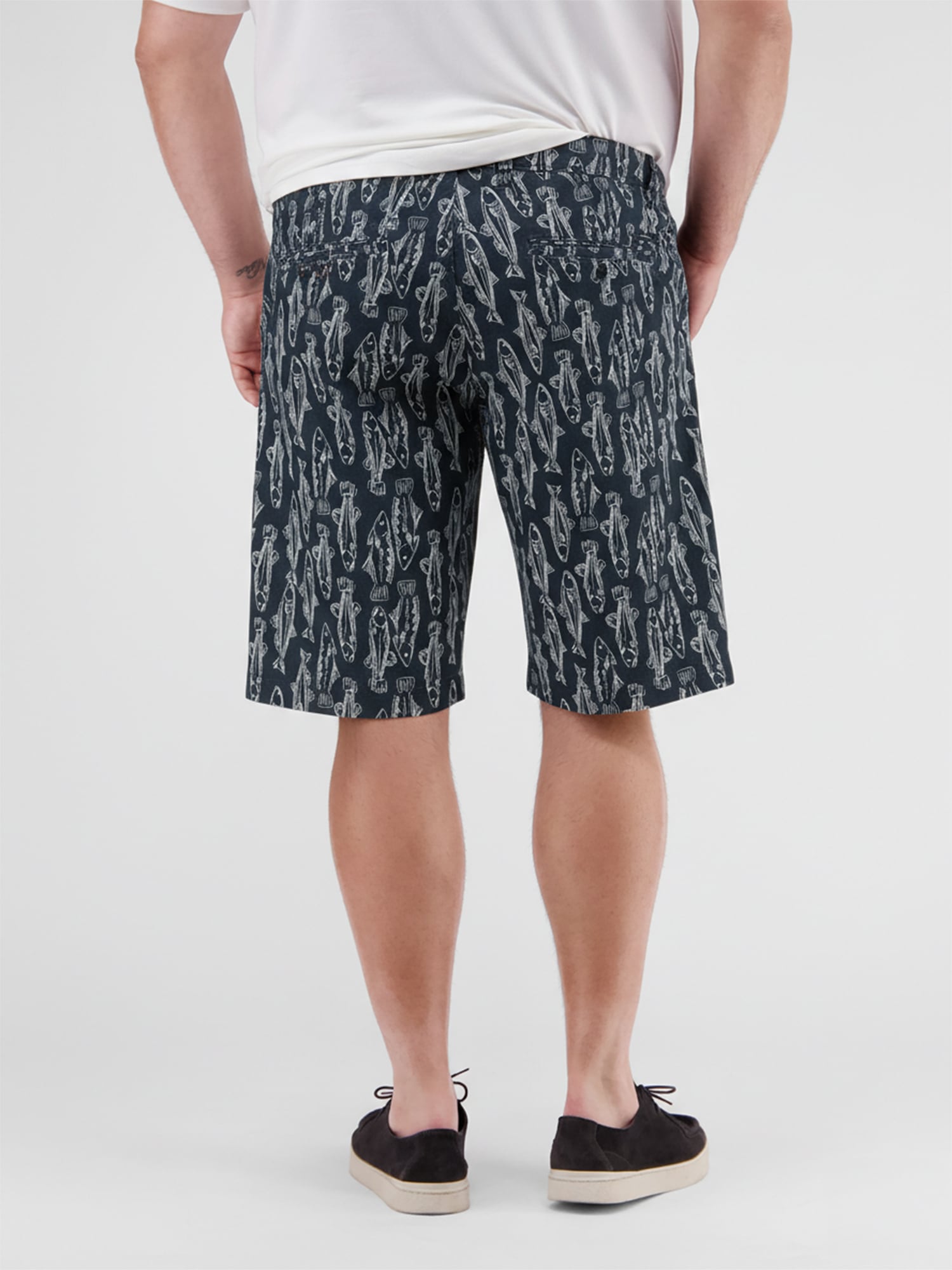 LERROS Chinoshorts »Leichte Chino-Bermuda mit Print, grosse Größen«