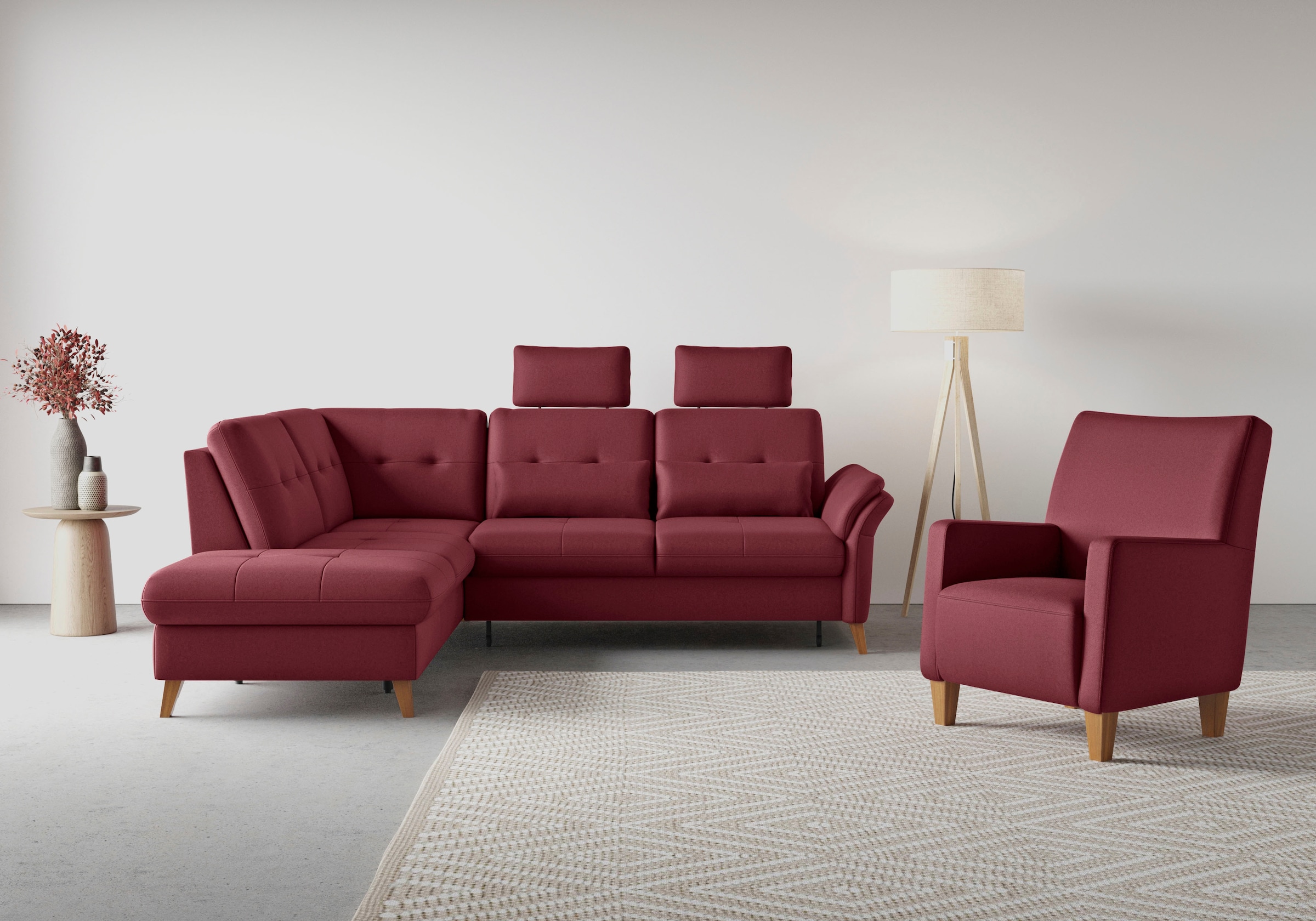 sit&more Ecksofa »Göteborg« inkl. Sitztiefenverstellung, wahlweise mit Bett günstig online kaufen