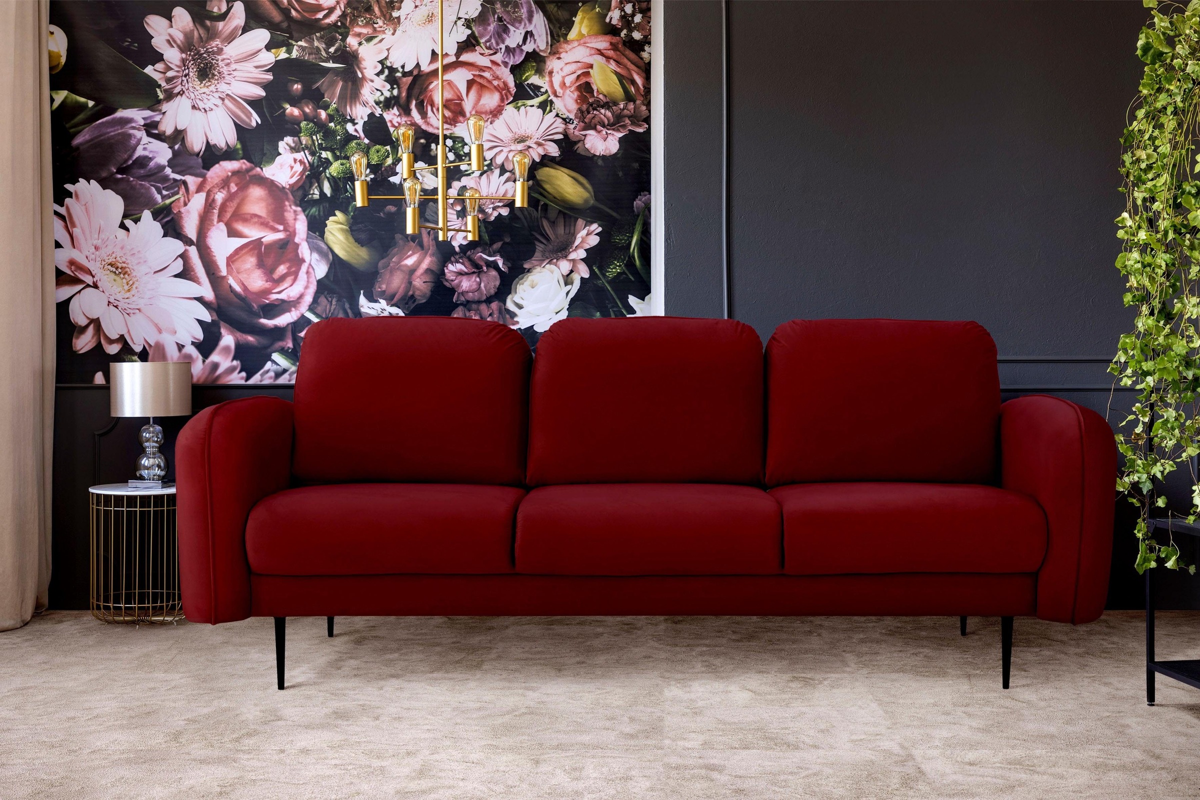 Home affaire 3-Sitzer »Skidi« mit losen Rückenkissen und Keder oben auf der günstig online kaufen