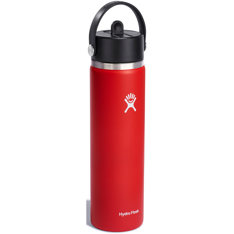 HYDRO FLASK Trinkflasche »24 OZ WIDE FLEX STRAW CAP« doppelte TempShield ️-Isolierung, 710 ml rot 710 ml