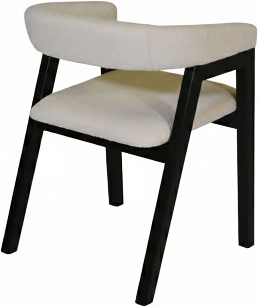 Jahnke Armlehnstuhl »BOW SIT DUO« (Set) Esszimmerstuhl (2er Set), Massivholz, Boucle-Stoff,bis 110kg belastbar