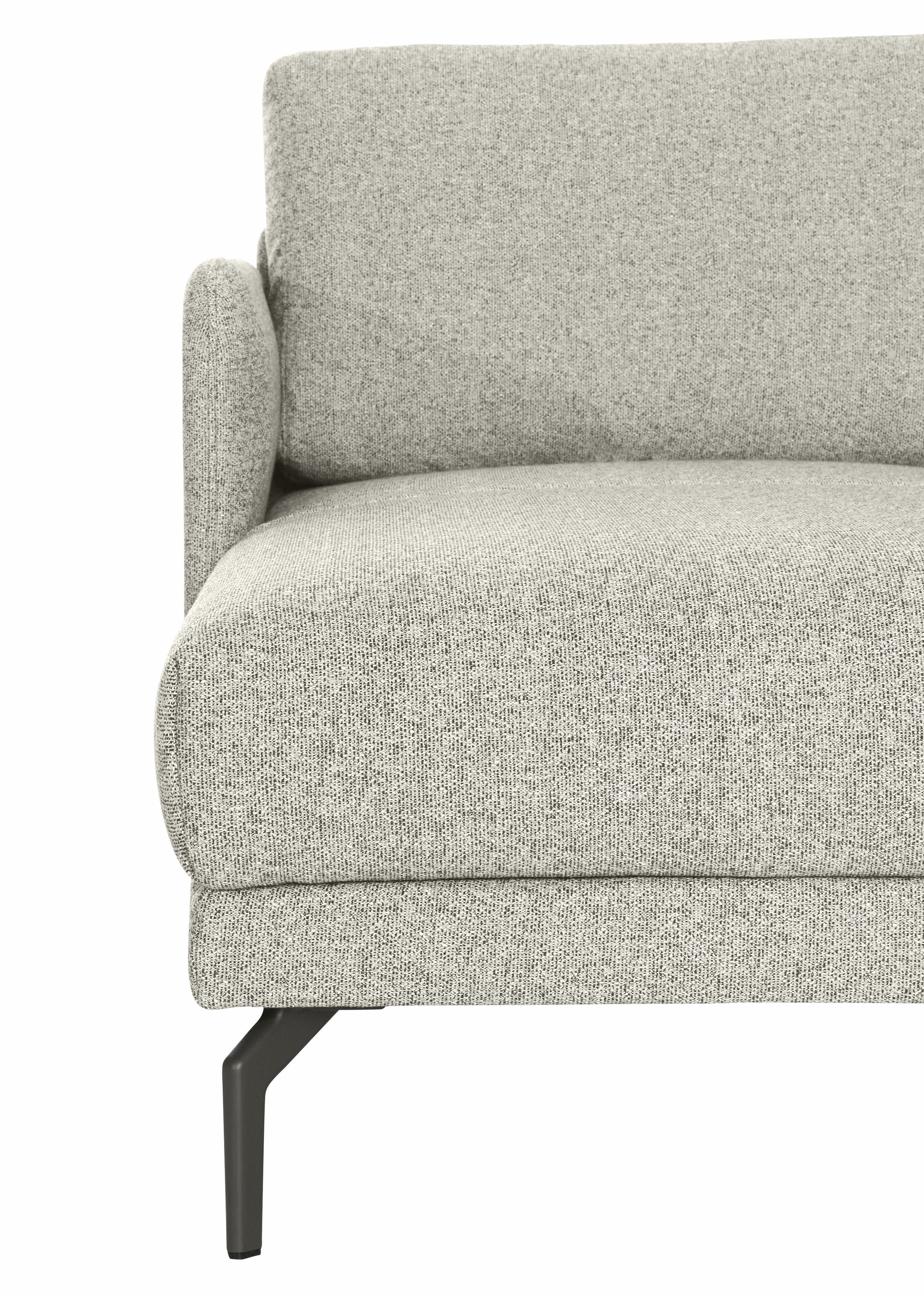 Creation BY ROLF BENZ Ecksofa »CR.450, Designecksofa, Polsterecke, L-Form«, Armlehne sehr schmal, Breite 234 cm, Alugussfüße in umbragrau