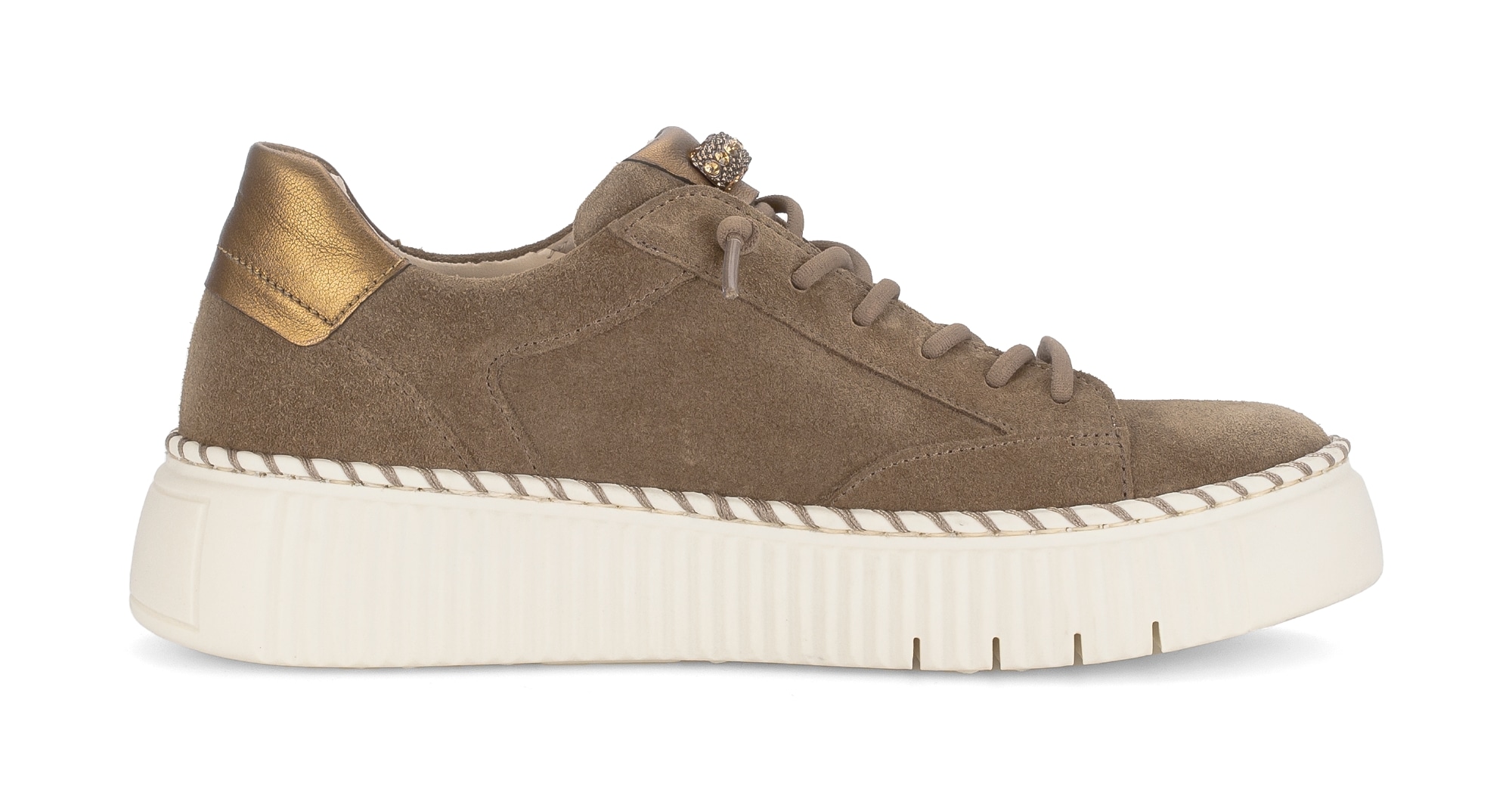 Gabor Slip-On Sneaker, Freizeitschuh, Halbschuh, Slipper mit funkelnden Schmuckelement