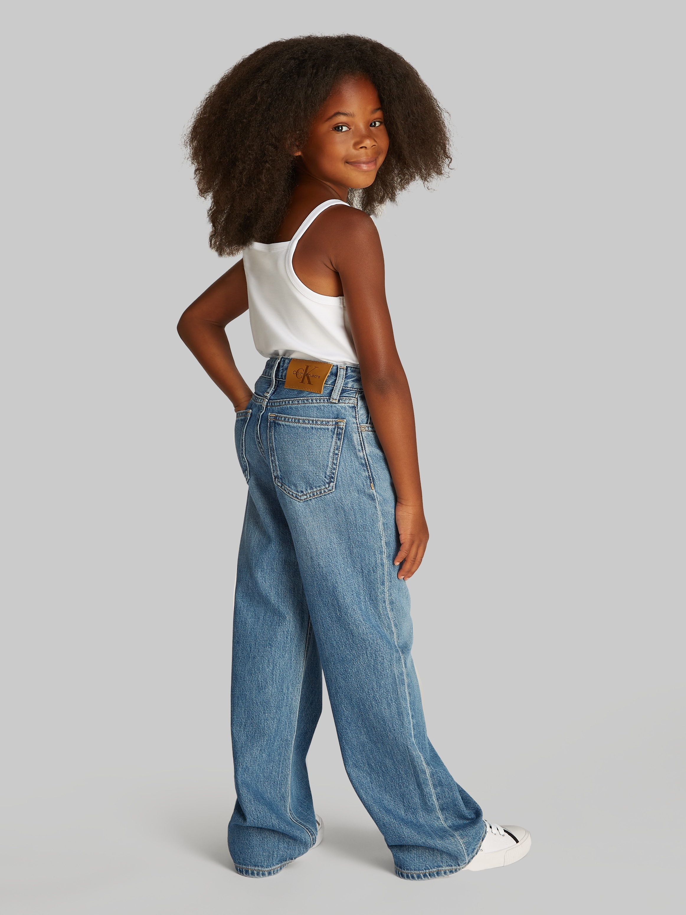 Calvin Klein Jeans Weite Jeans »WIDE LEG RELAXED LW SOFT BLUE«, in blauer Waschung