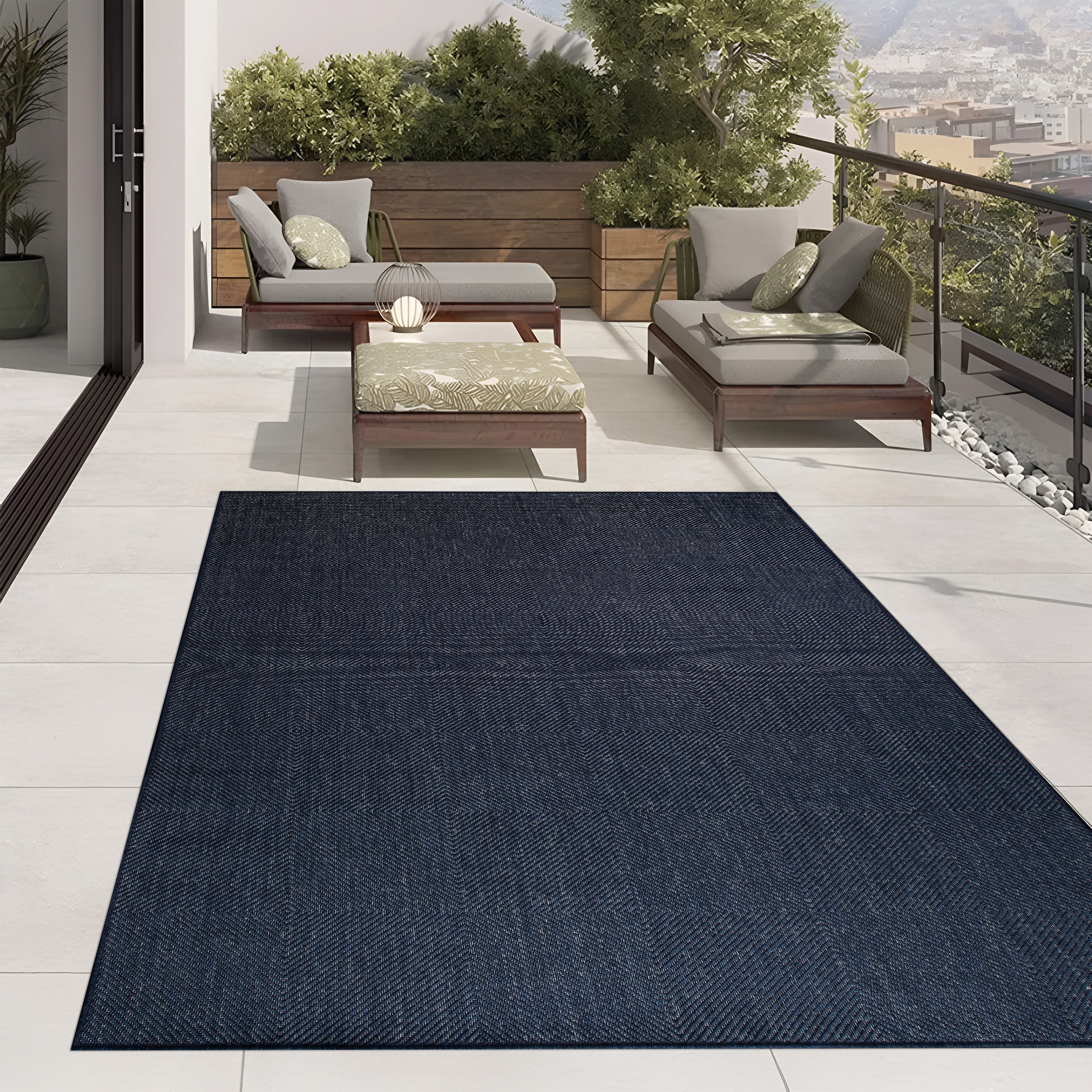 my home Teppich »Anna, auch als Läufer erhältlich«, rechteckig, 3 mm Höhe, In- und Outdoor geeignet, Sisal-Optik, Wetterfest & UV-beständig