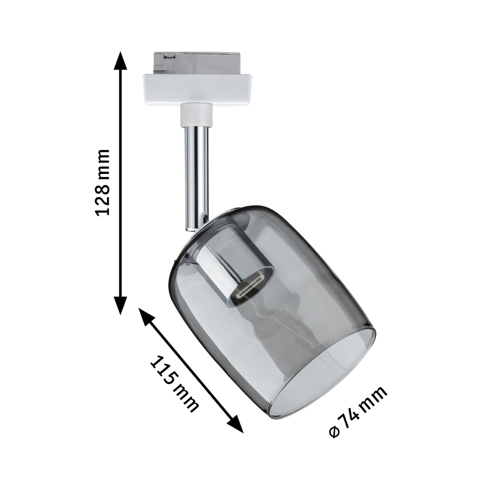 Paulmann Schienensystem-Leuchten »URail Schienenspot Blossom Einzelspot G9 max. 10W«, dimmbar 230V