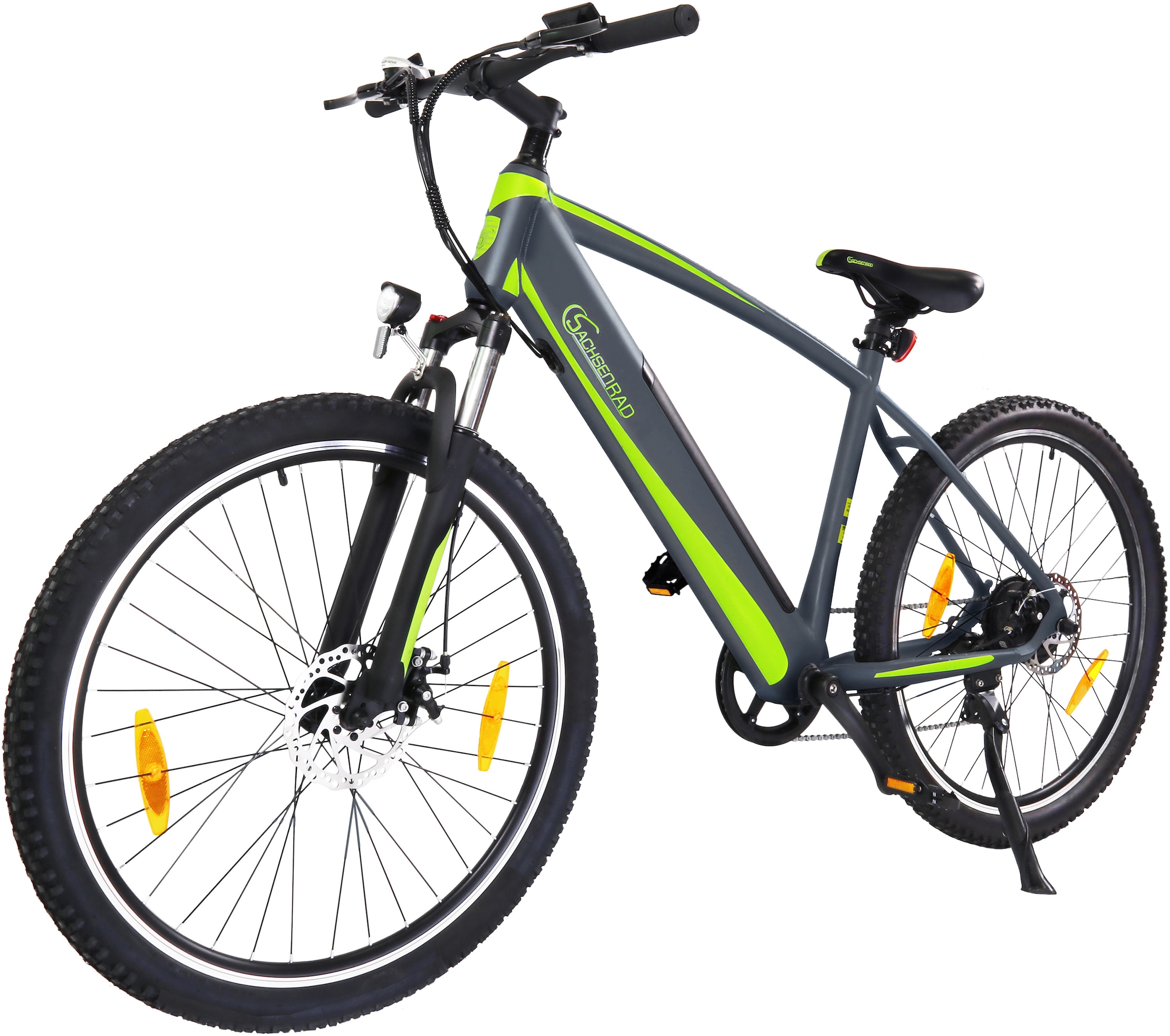 SachsenRad E-Bike »R8 Flex III«, 9 Gang, Shimano, Shimano Altus, Heckmotor 250 W, (mitgeliefertes, optionales Schutzblech mit integriertem Rücklicht), LCD-Steuerdisplay, Fahrmodus Pedelec, LED-
Beleuchtung